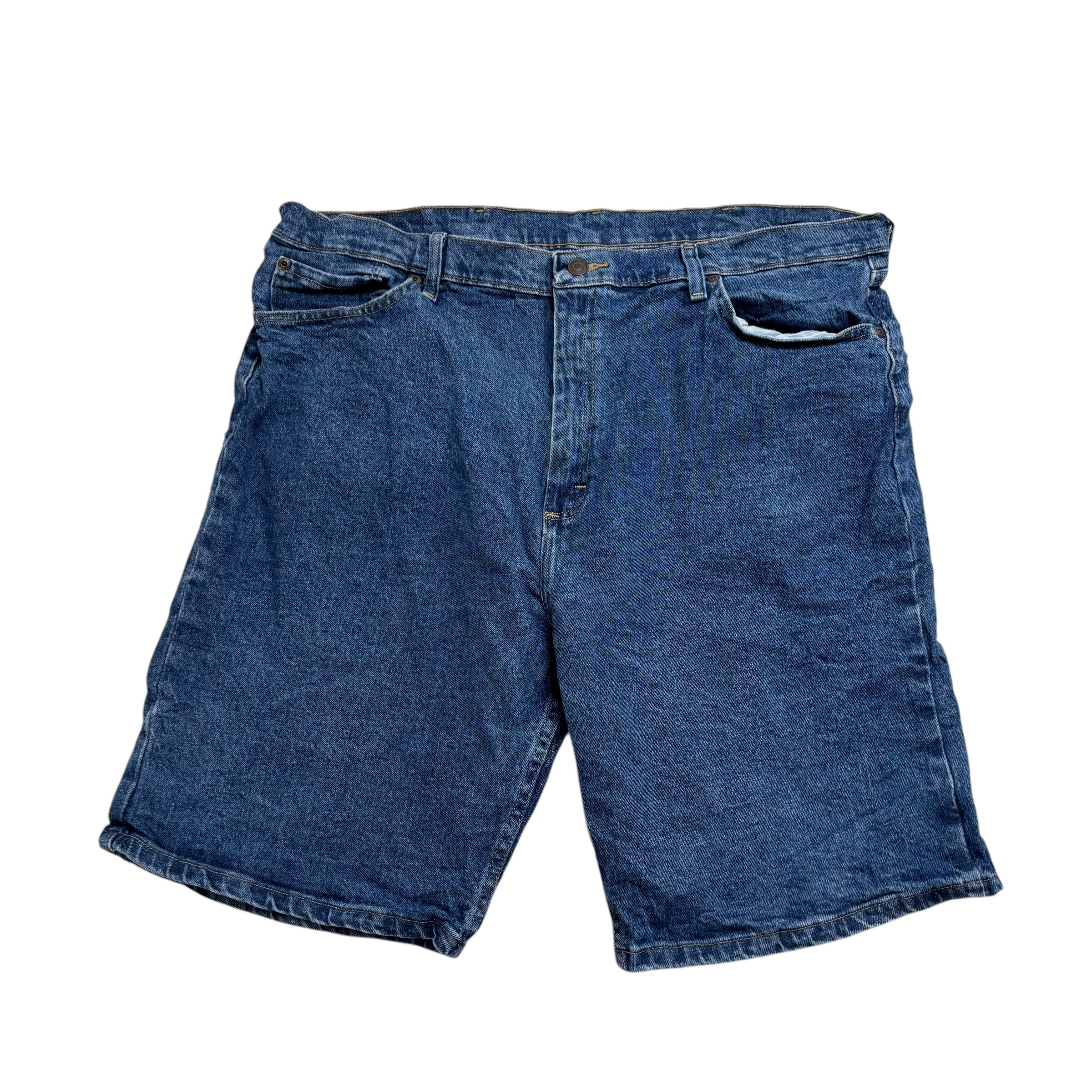 Wrangler Baggy Jorts W40 Mens Denim Shorts Mid Blue Relaxed Fit Stretch (E)