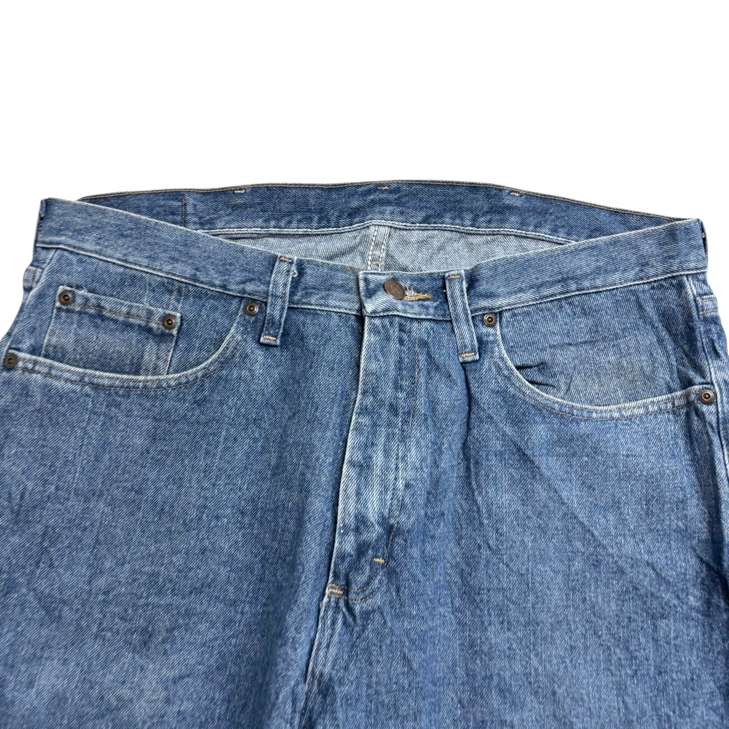 Wrangler Baggy Jorts W36 Mens Denim Shorts Mid Blue Relaxed Fit (E)