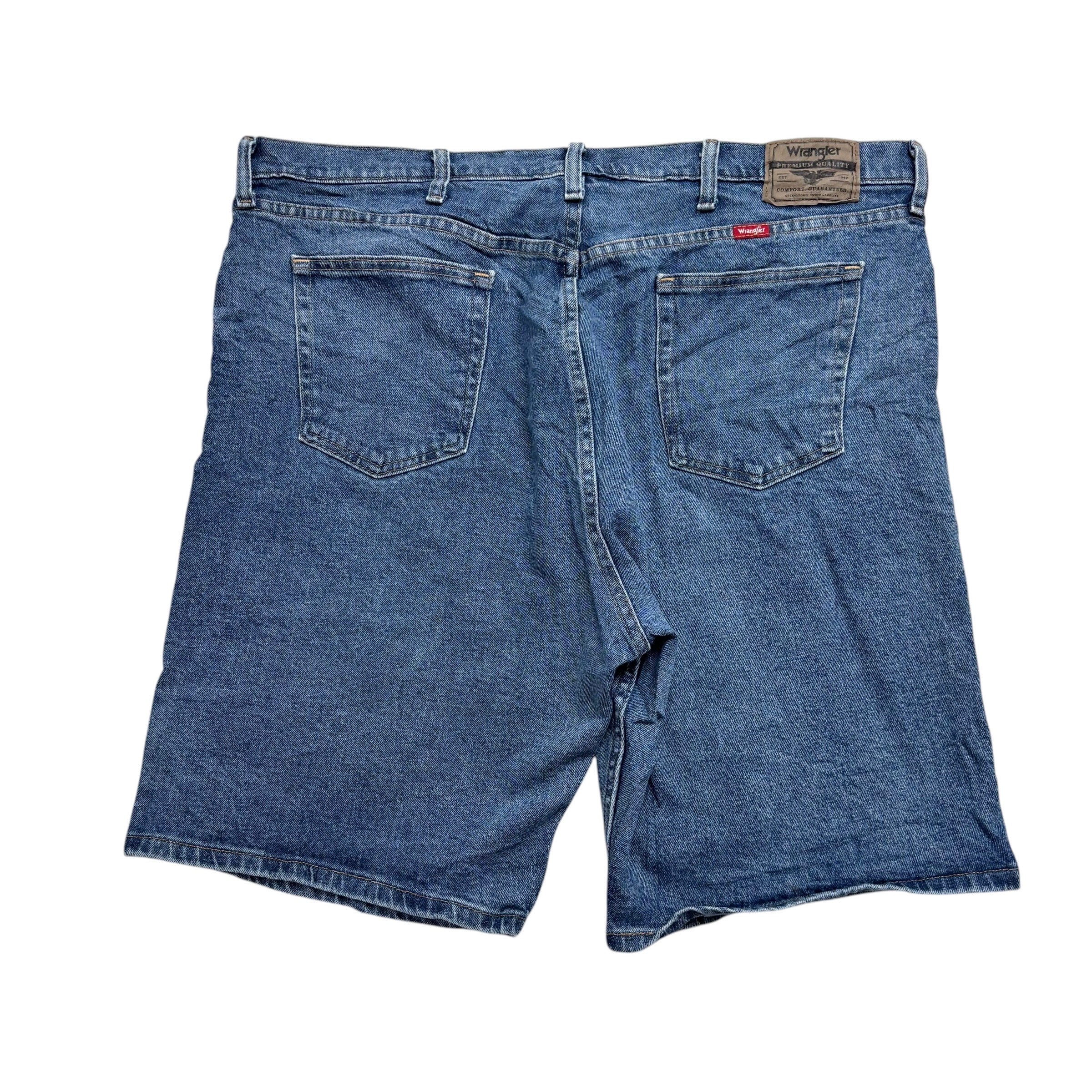 Wrangler Baggy Jorts W40 Mens Denim Shorts Mid Blue Relaxed Fit Stretch (E)