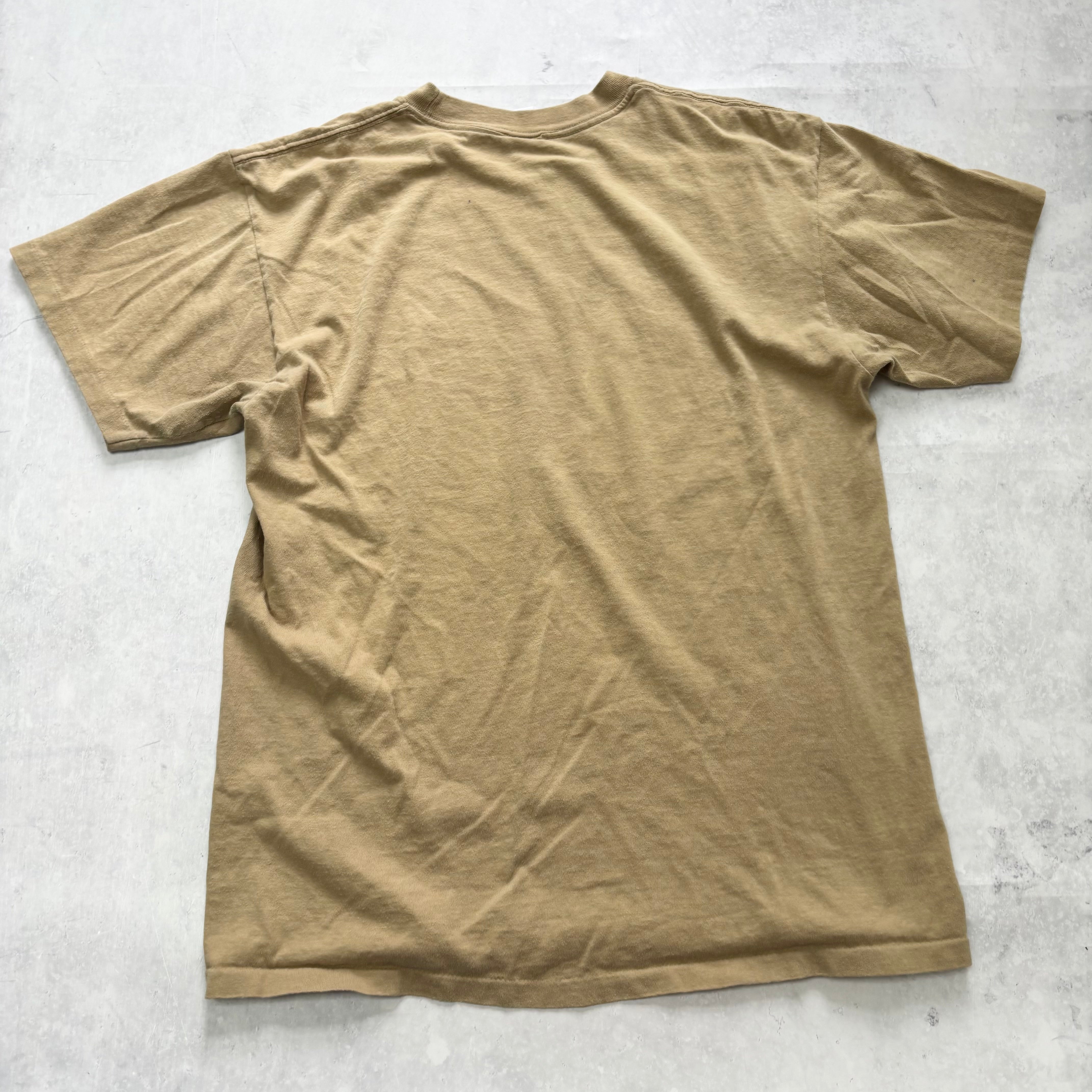 Vintage T Shirt Mens Large Brown Single Stitch Graphic Print 90s Nature