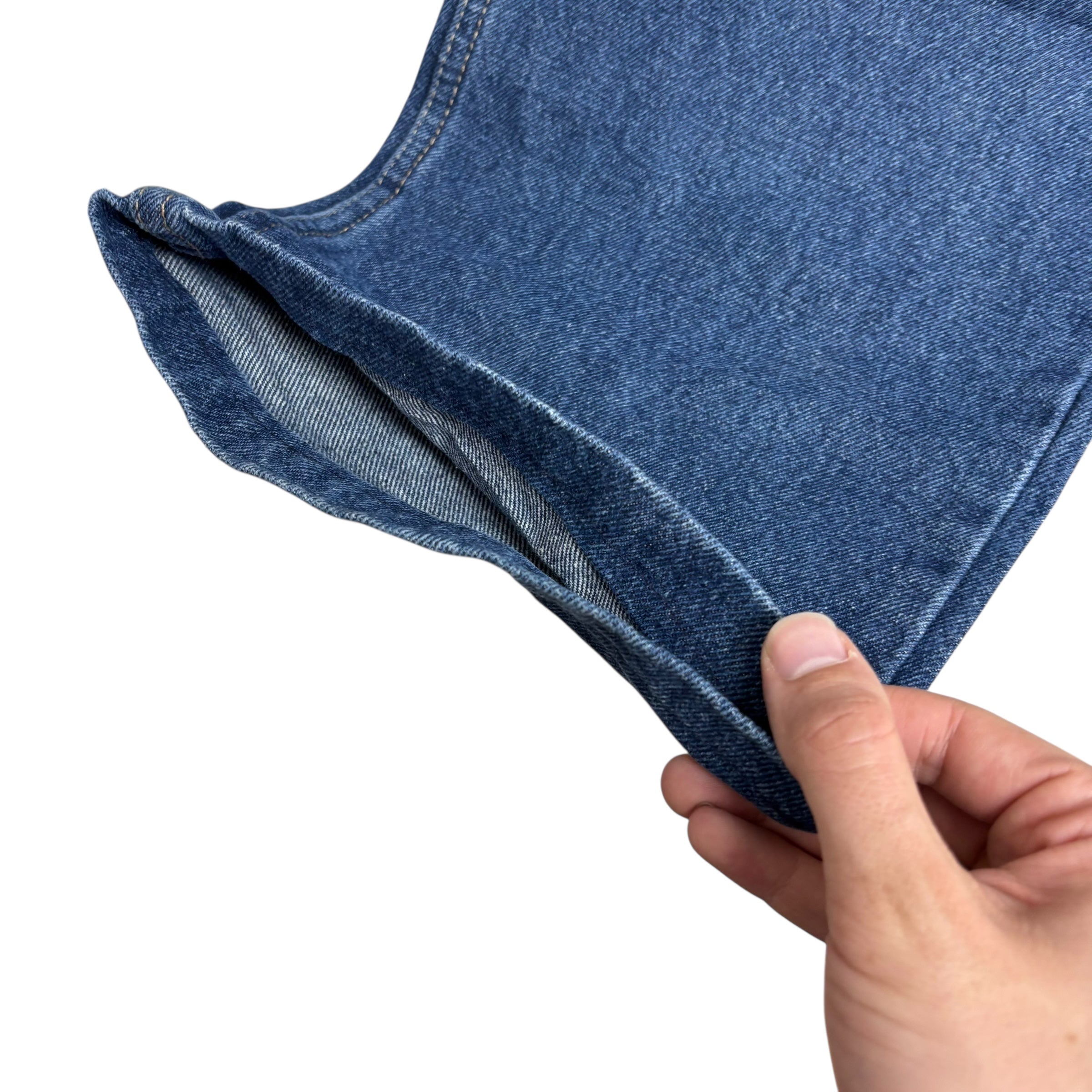 Wrangler Jeans W38 L28 Mens Dark Blue Relaxed Straight Fit Vintage Denim (E)