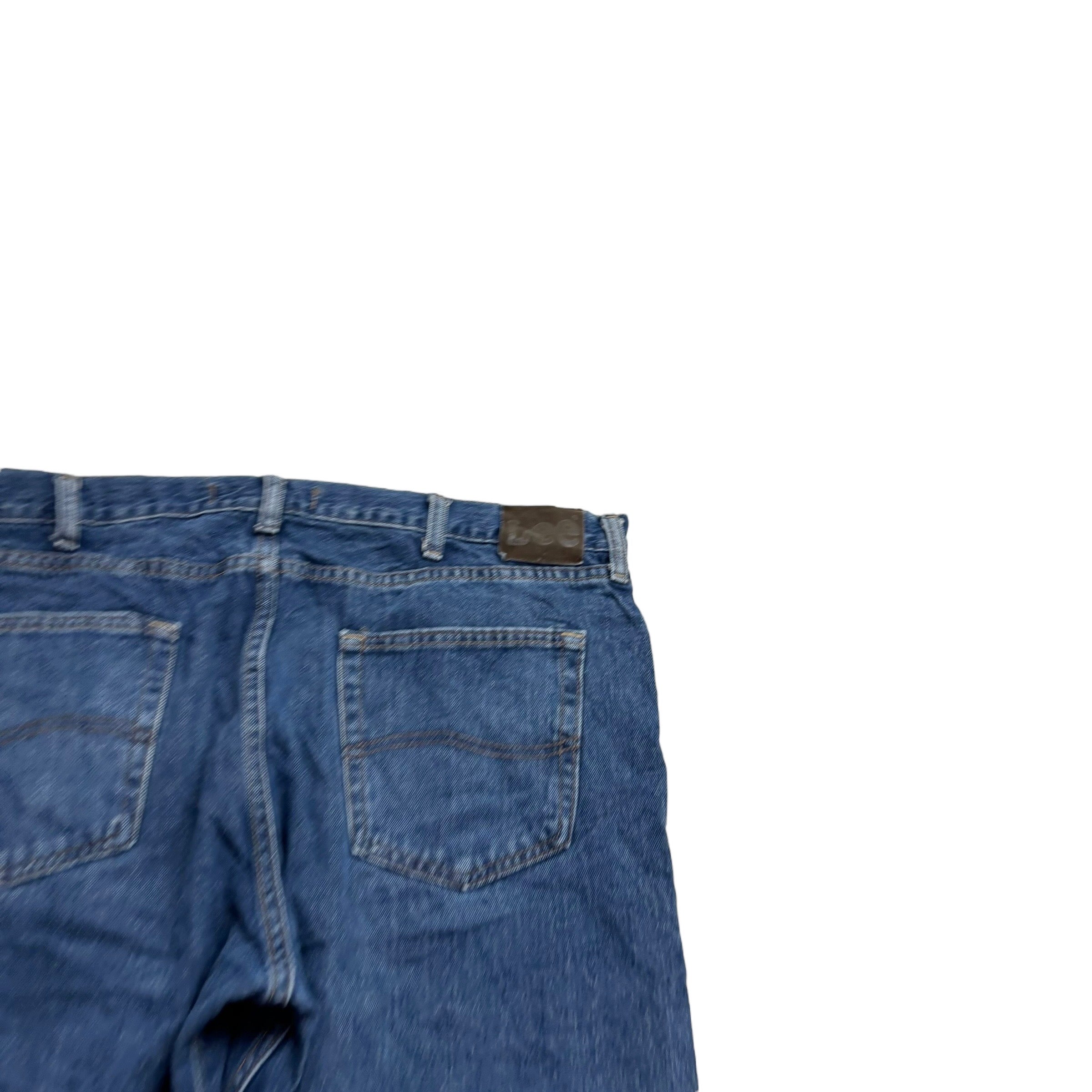 Lee Jeans W40 L30 Mens Mid Blue Regular Straight Fit Denim (E)