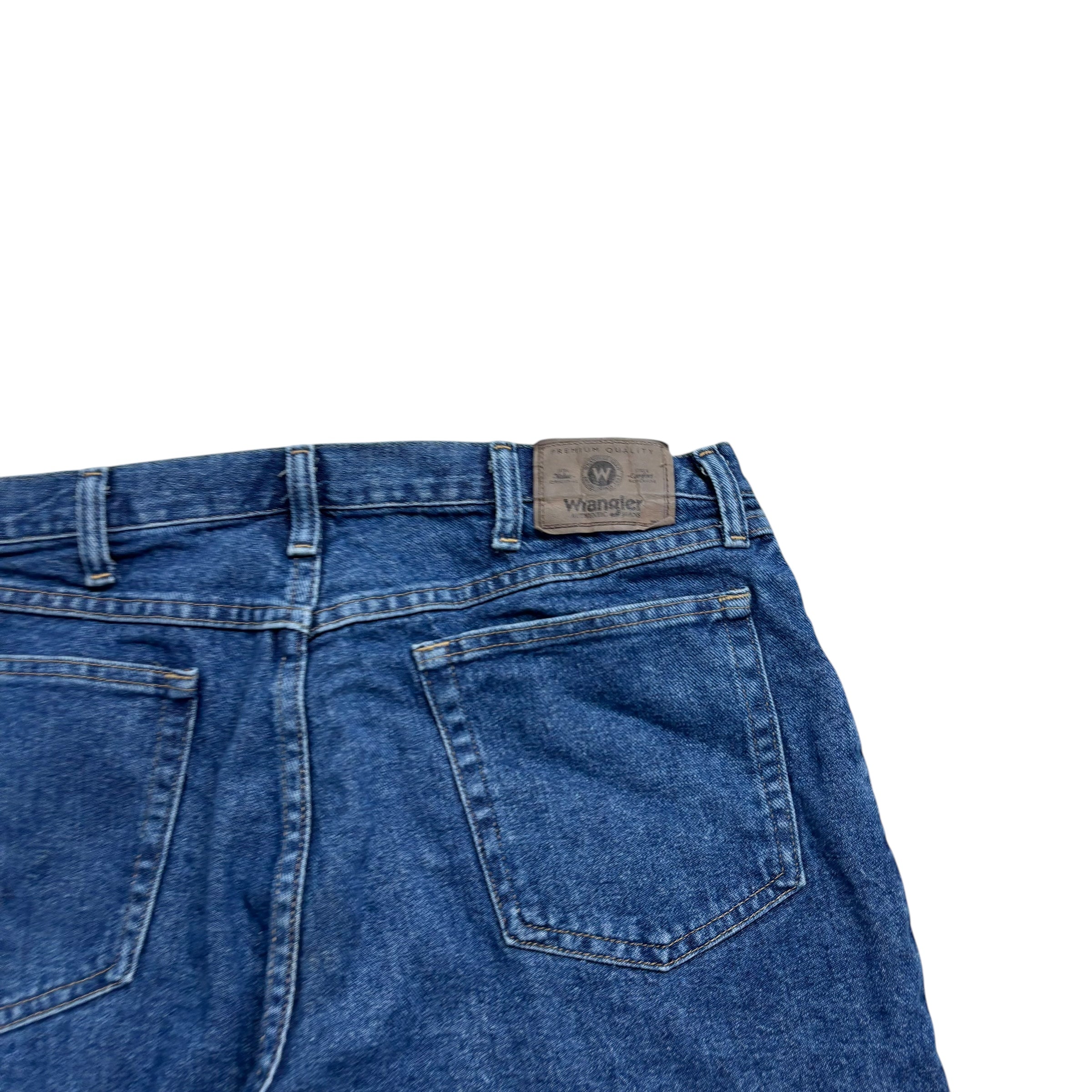 Wrangler Baggy Jorts W36 Mens Denim Shorts Mid Blue Relaxed Fit (E)
