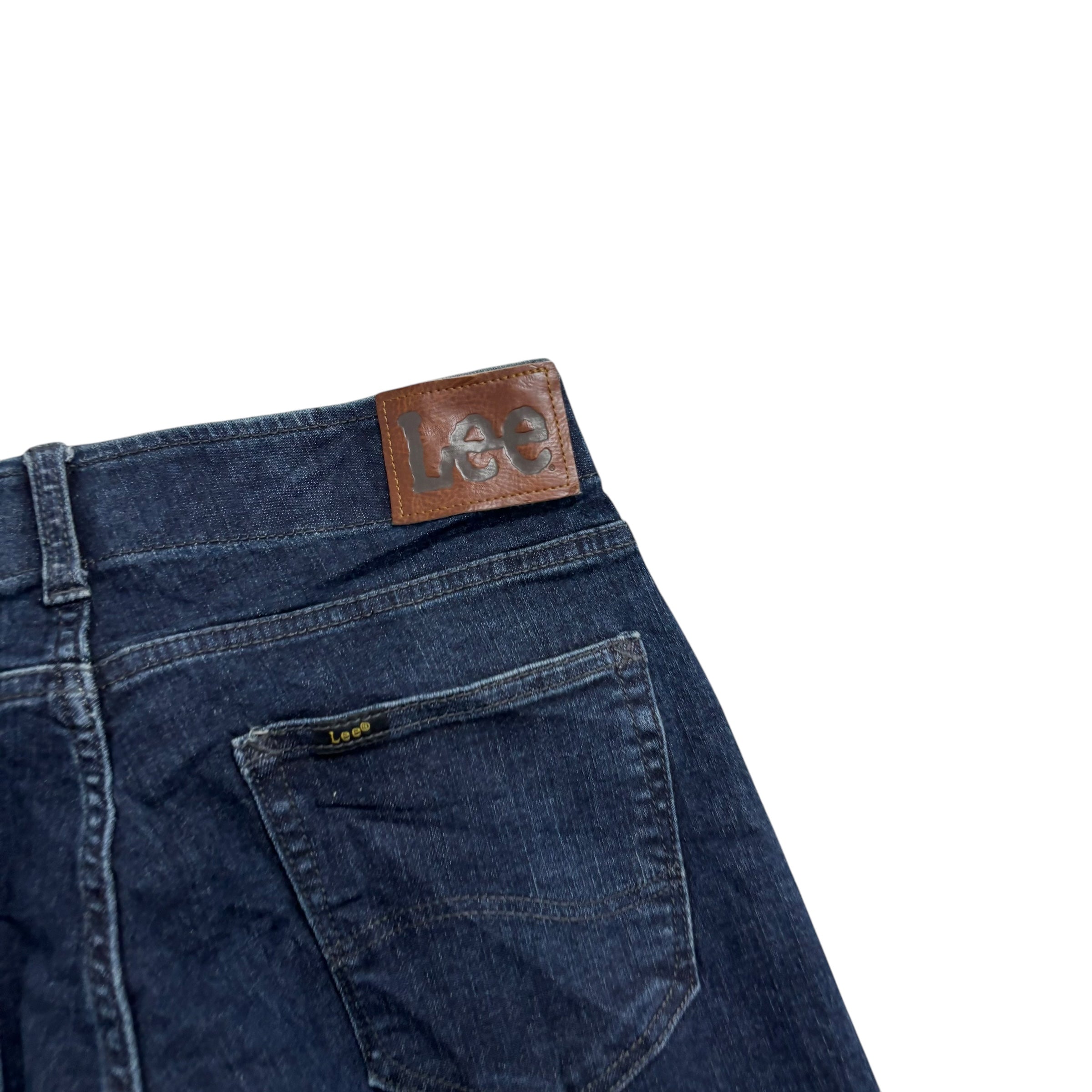 Lee Jeans W29 L31 Mens Dark Blue Slim Straight Fit Stretch Denim (E)