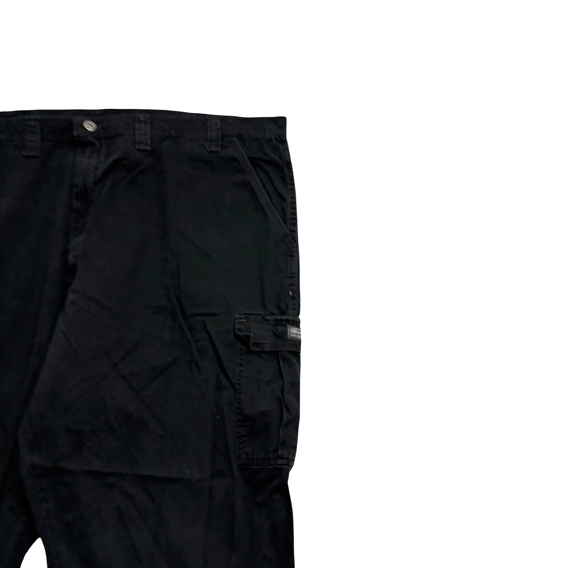 Wrangler Cargo Trousers W46 L30 Mens Black Relaxed Straight Vintage Pants (E)