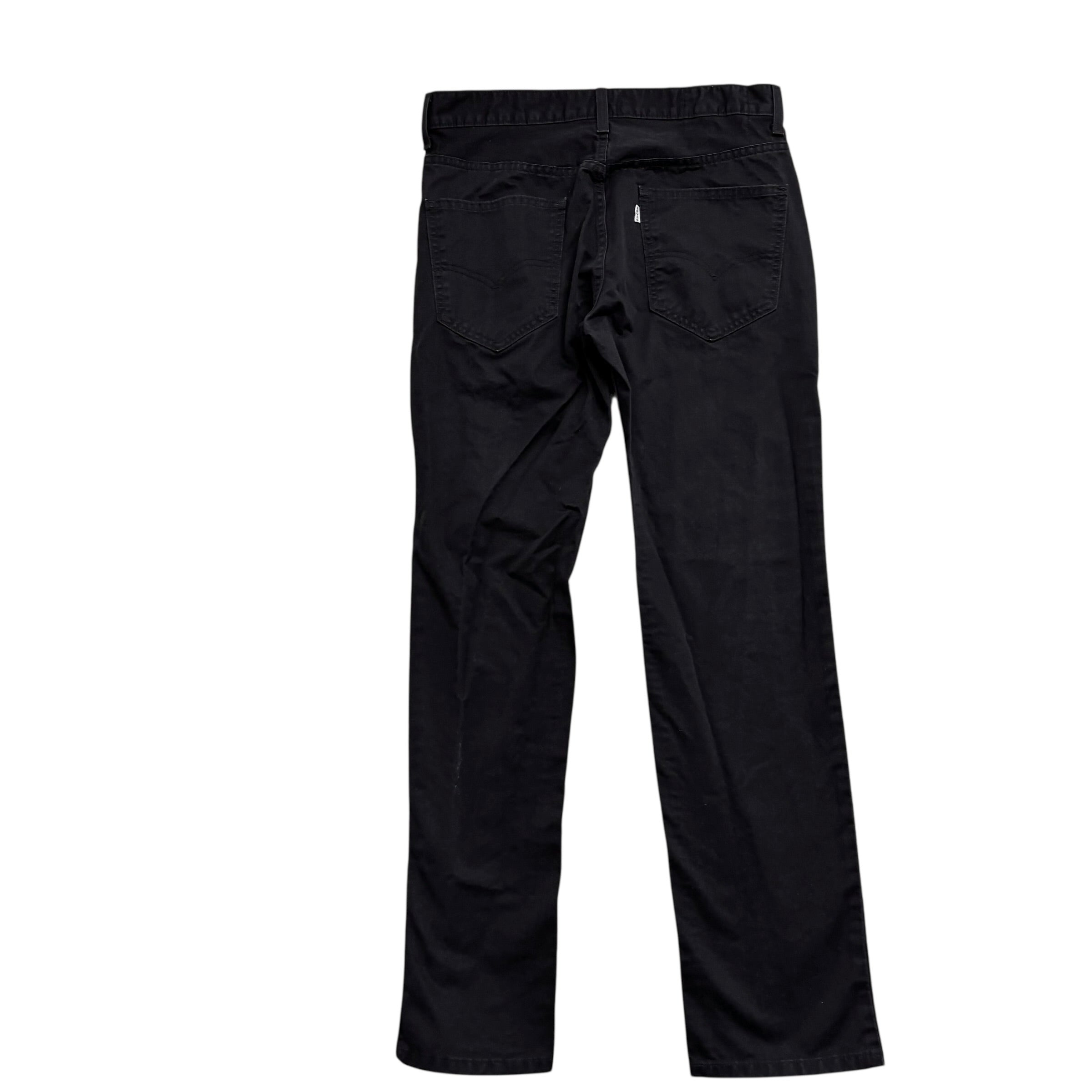Levis Trousers W31 L32 Mens Black Regular Tapered Fit Pants (E)