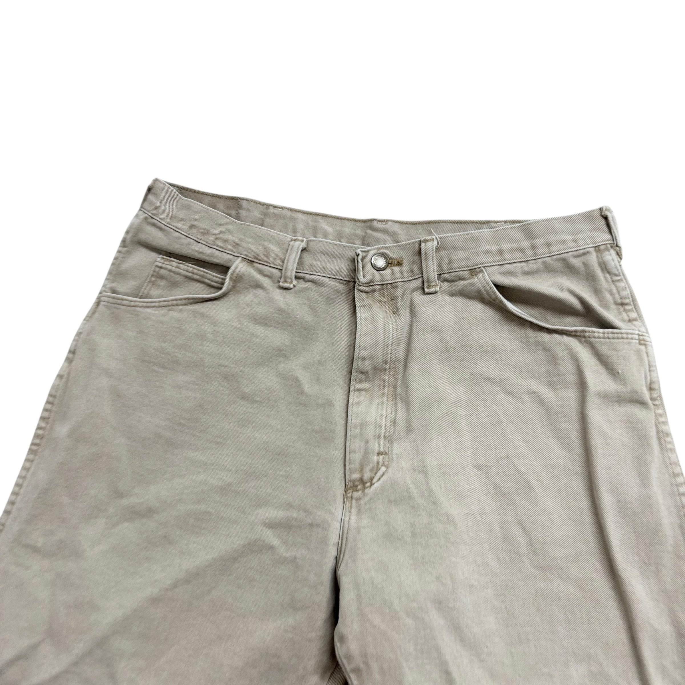 Vintage Wrangler Jorts W36 Mens Stone Denim Shorts Regular Fit