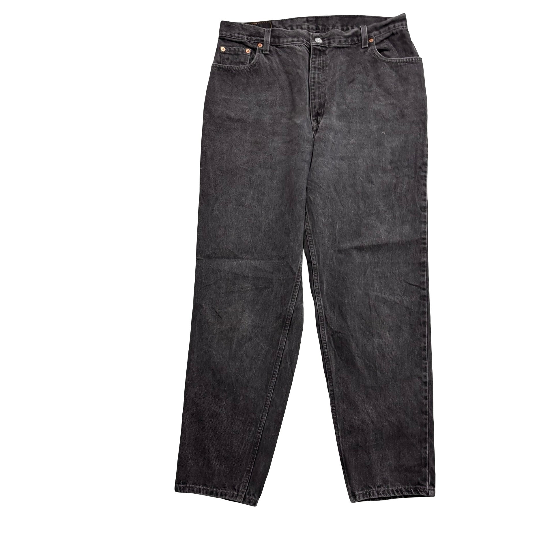 Levis 550 Jeans W35 L31 Womens Black Relaxed Tapered Fit Vintage Denim