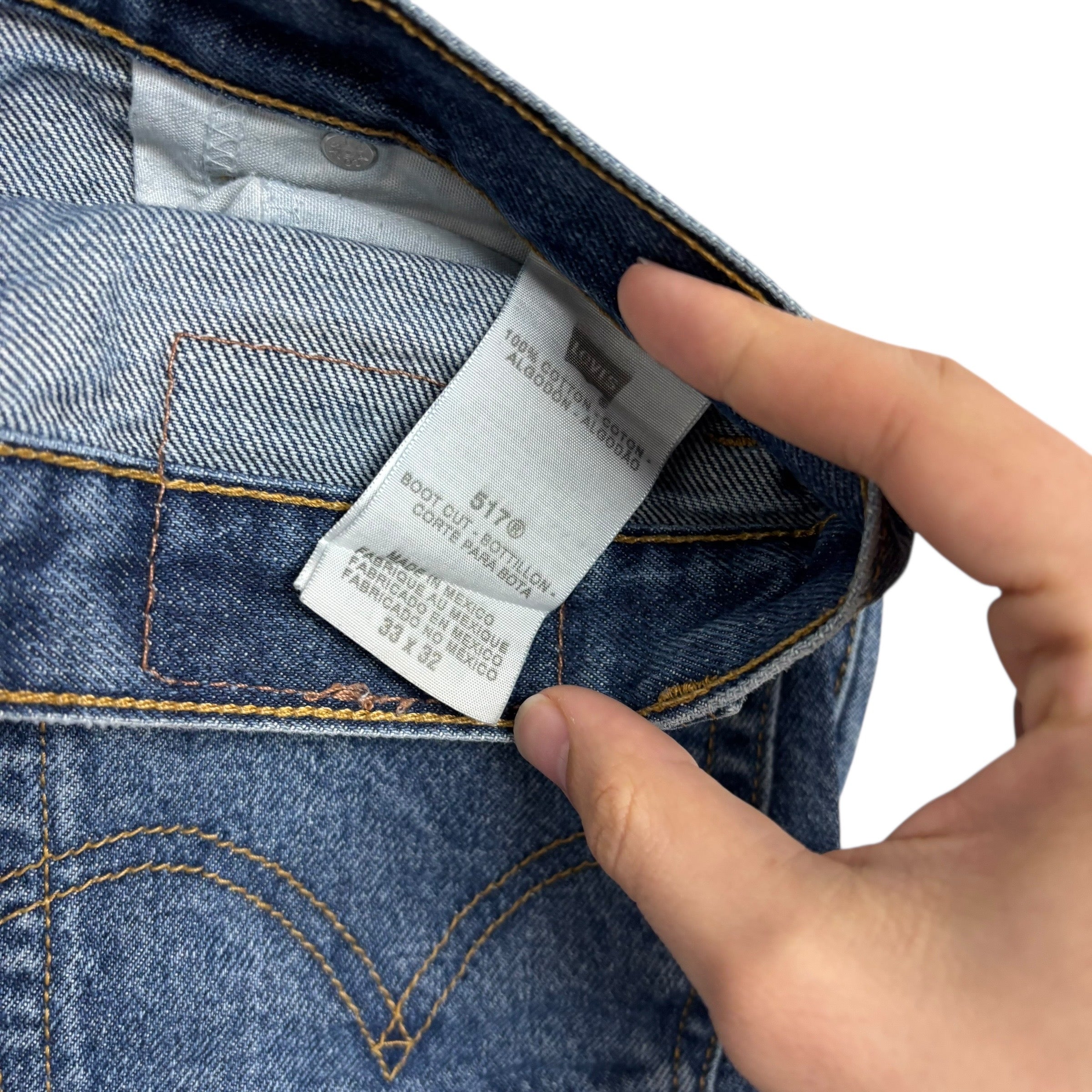 Levis 517 Jeans W33 L32 Mens Mid Blue Regular Bootcut Fit Vintage Denim (E)