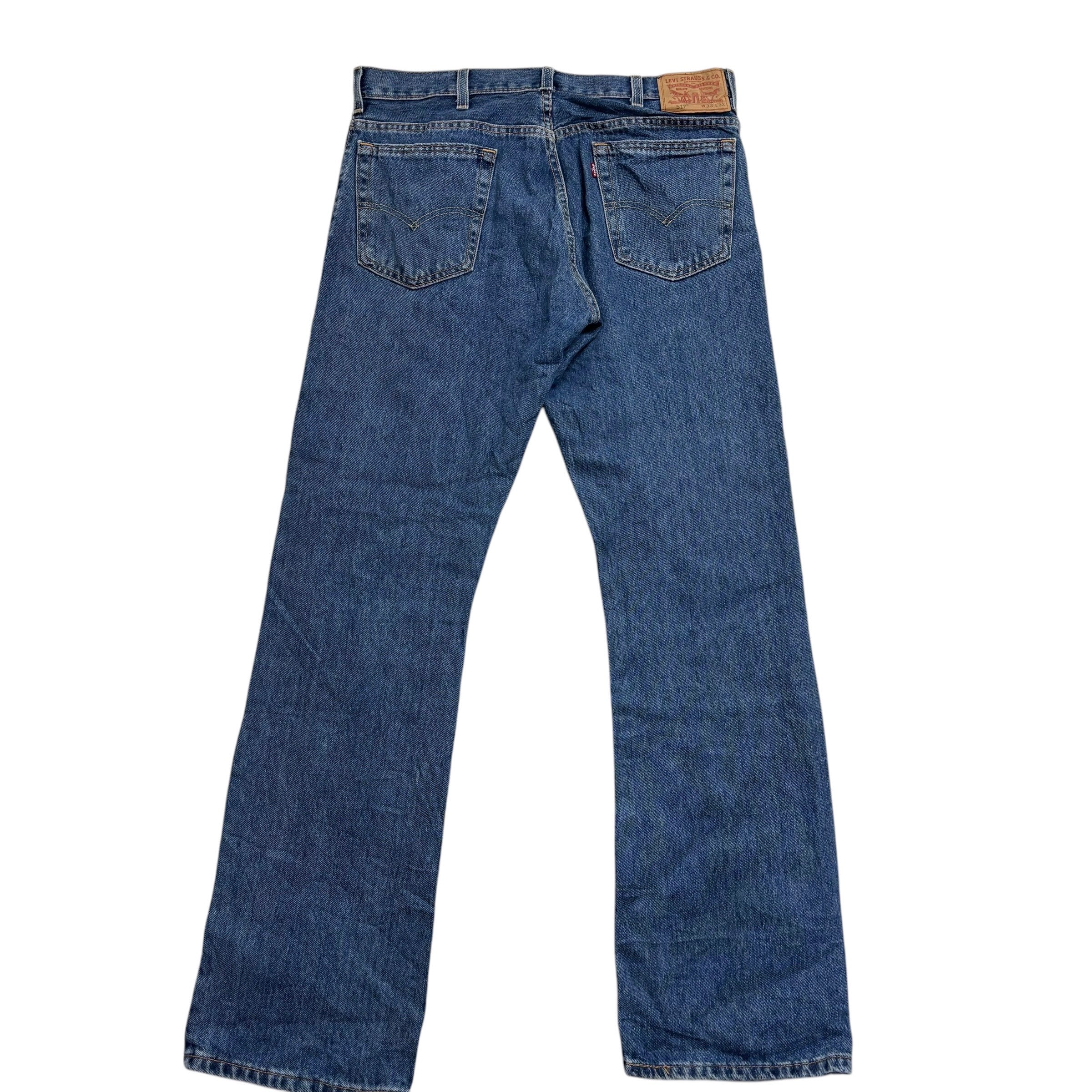 Levis 517 Jeans W35 L34 Mens Mid Blue Regular Bootcut Fit Denim (E)