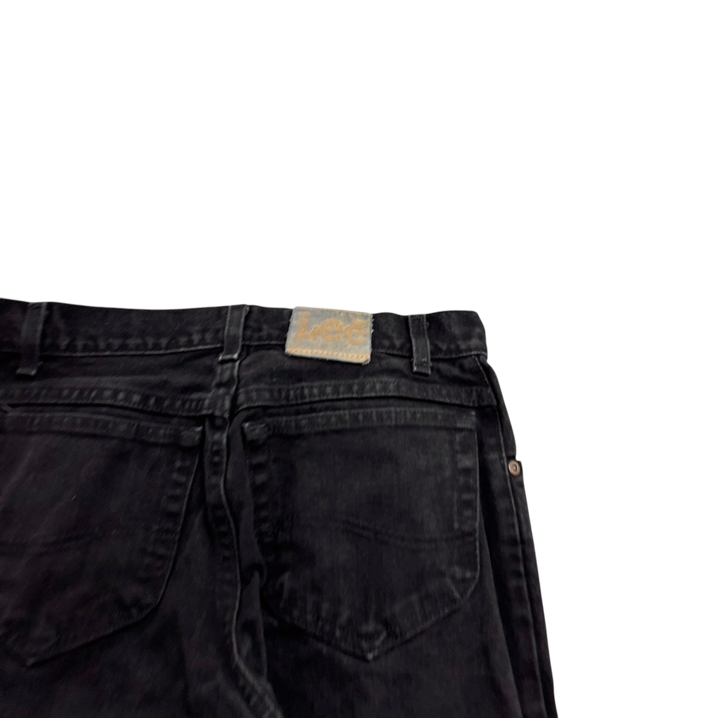 Lee Jeans W30 L32 Mens Black Regular Straight Fit Vintage Denim (E)