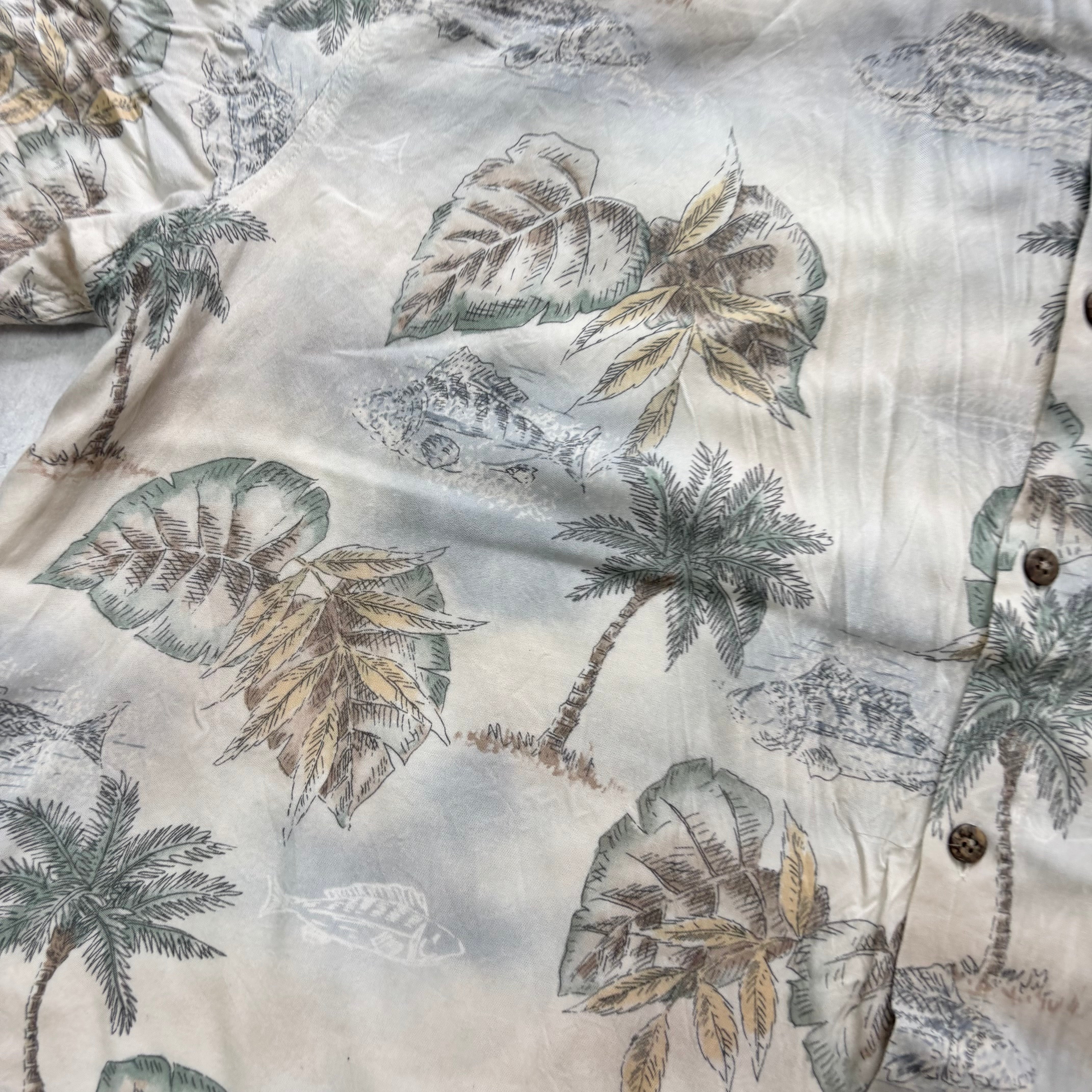 Vintage Hawaiian Shirt Mens XXL Floral Aloha Short Sleeve Rayon (E)