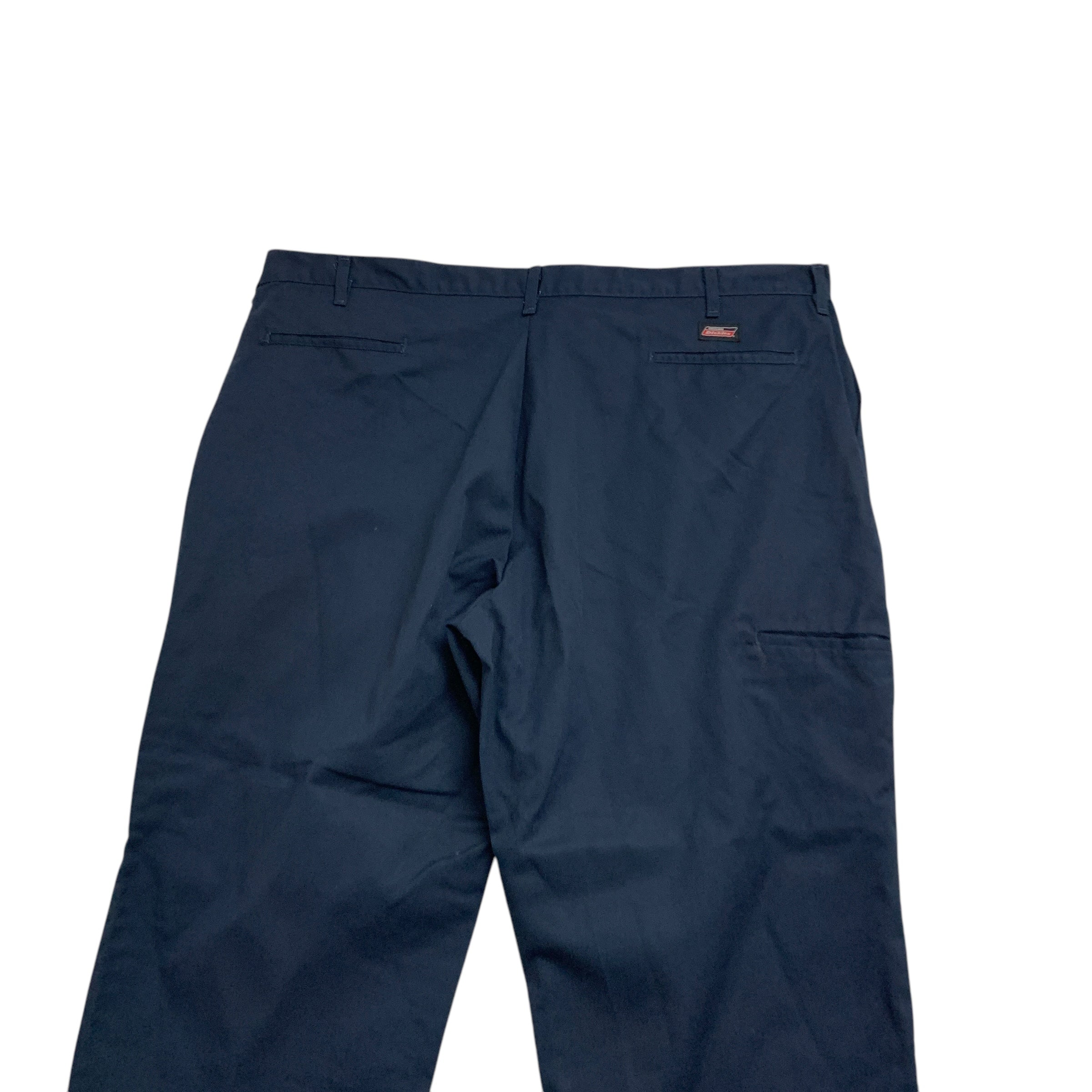 Dickies Double Knee Trousers W46 L30 Mens Blue Pants Baggy Relaxed Fit (E)