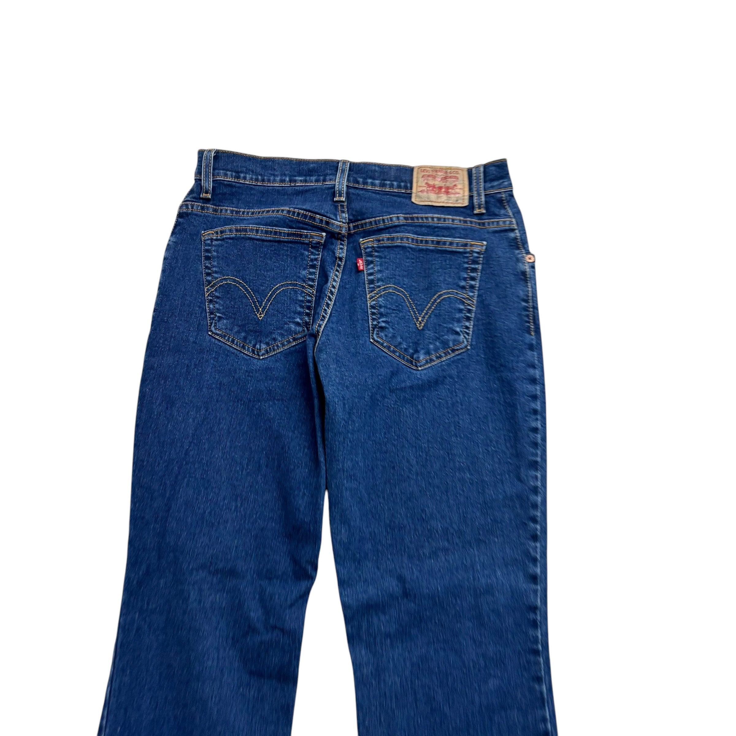 Levis 550 Jeans W30 L32 Womens Dark Blue Relaxed Bootcut Stretch Vintage Denim