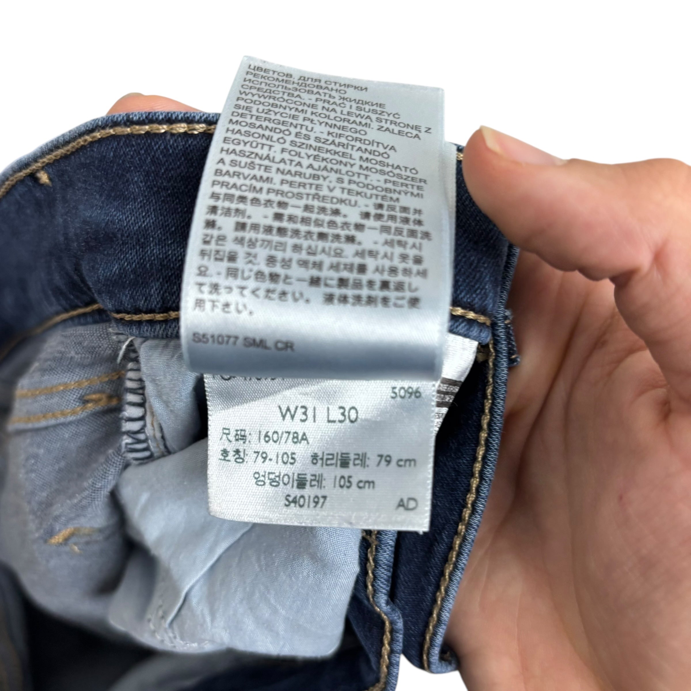 Levis 720 Jeans W31 L30 Womens Dark Blue High Rise Skinny Fit Stretch Denim