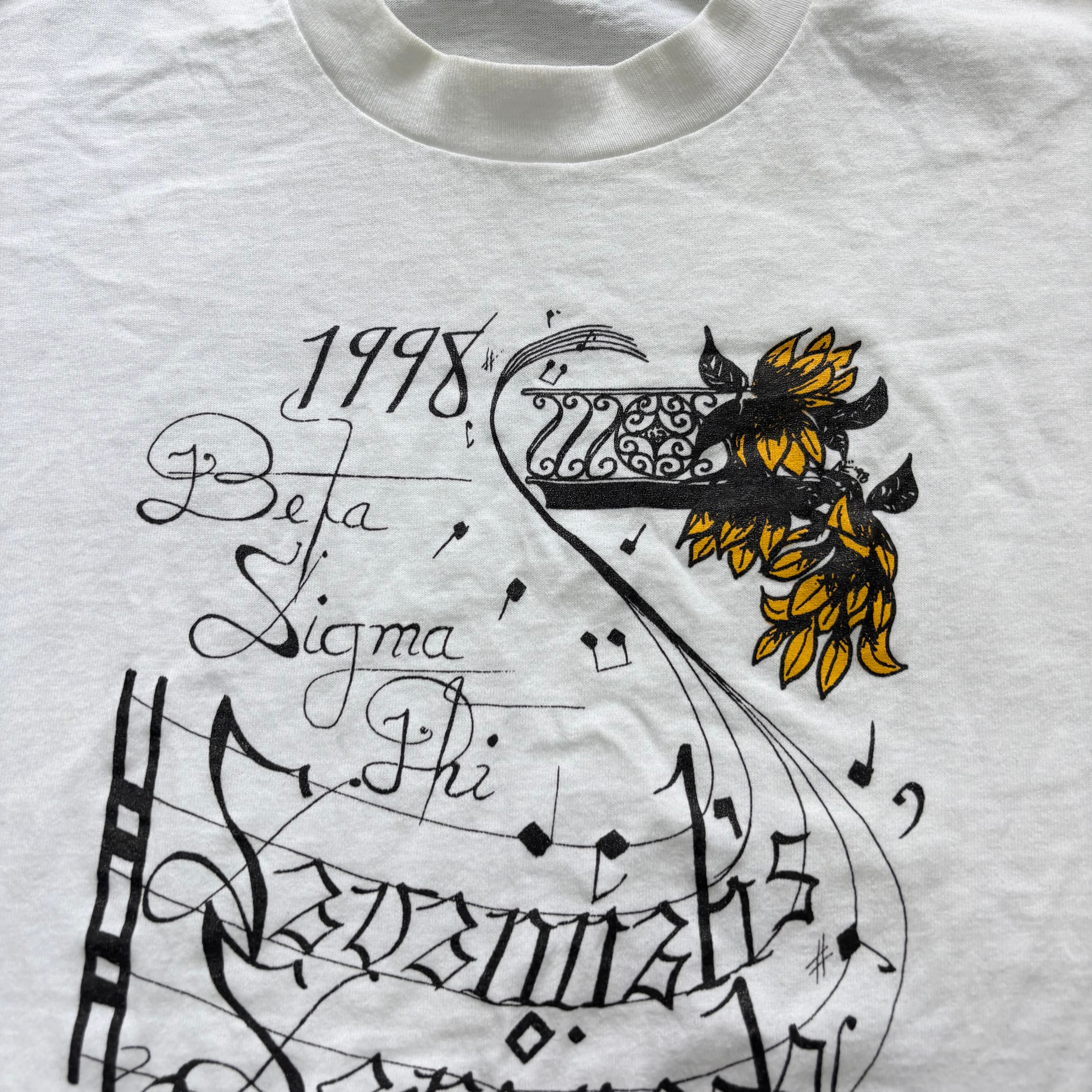 Vintage T Shirt Mens Large White Single Stitch Graphic Print 90s USA (E)