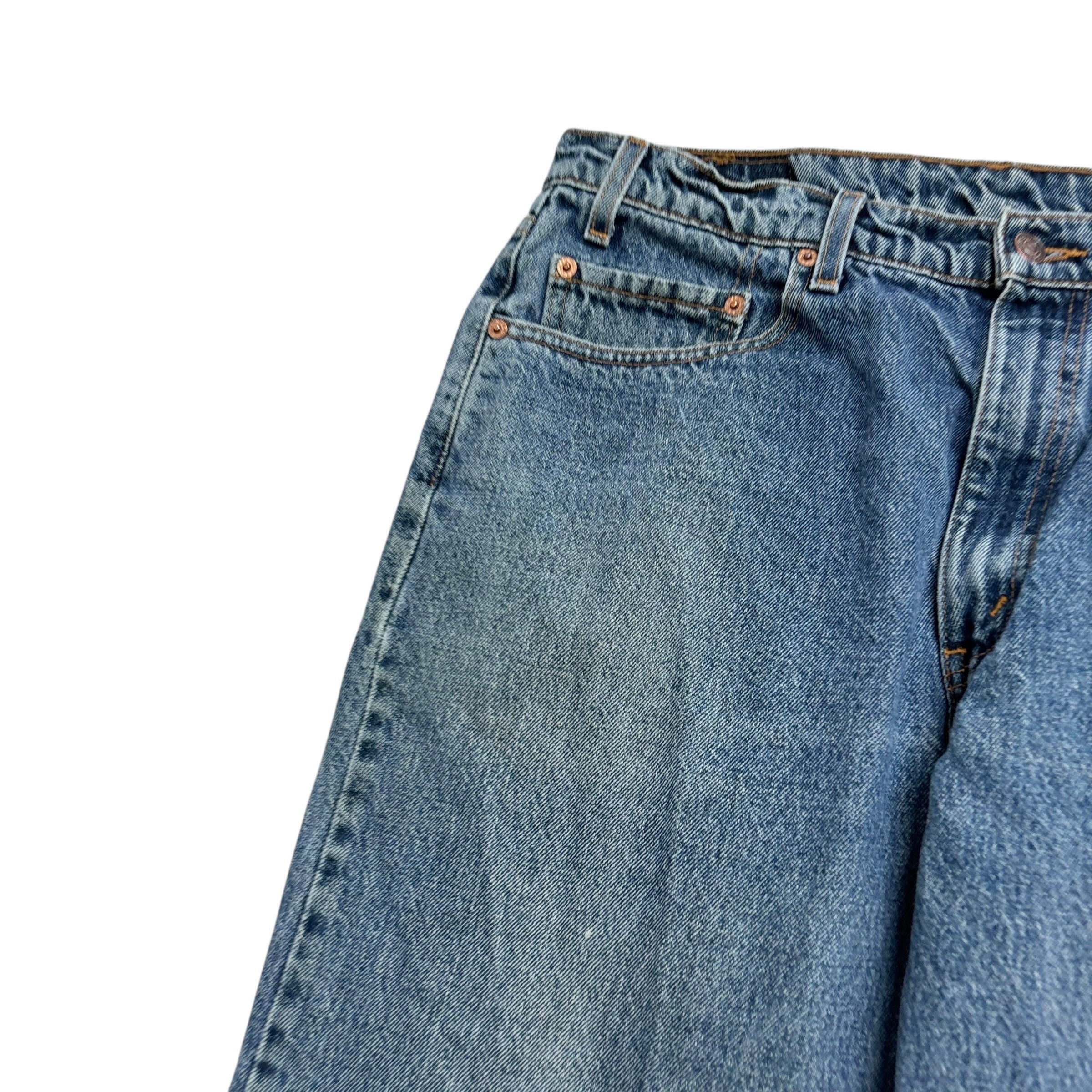 Levis 550 Jeans W34 L32 Mens Mid Blue Relaxed Straight Fit Vintage Denim