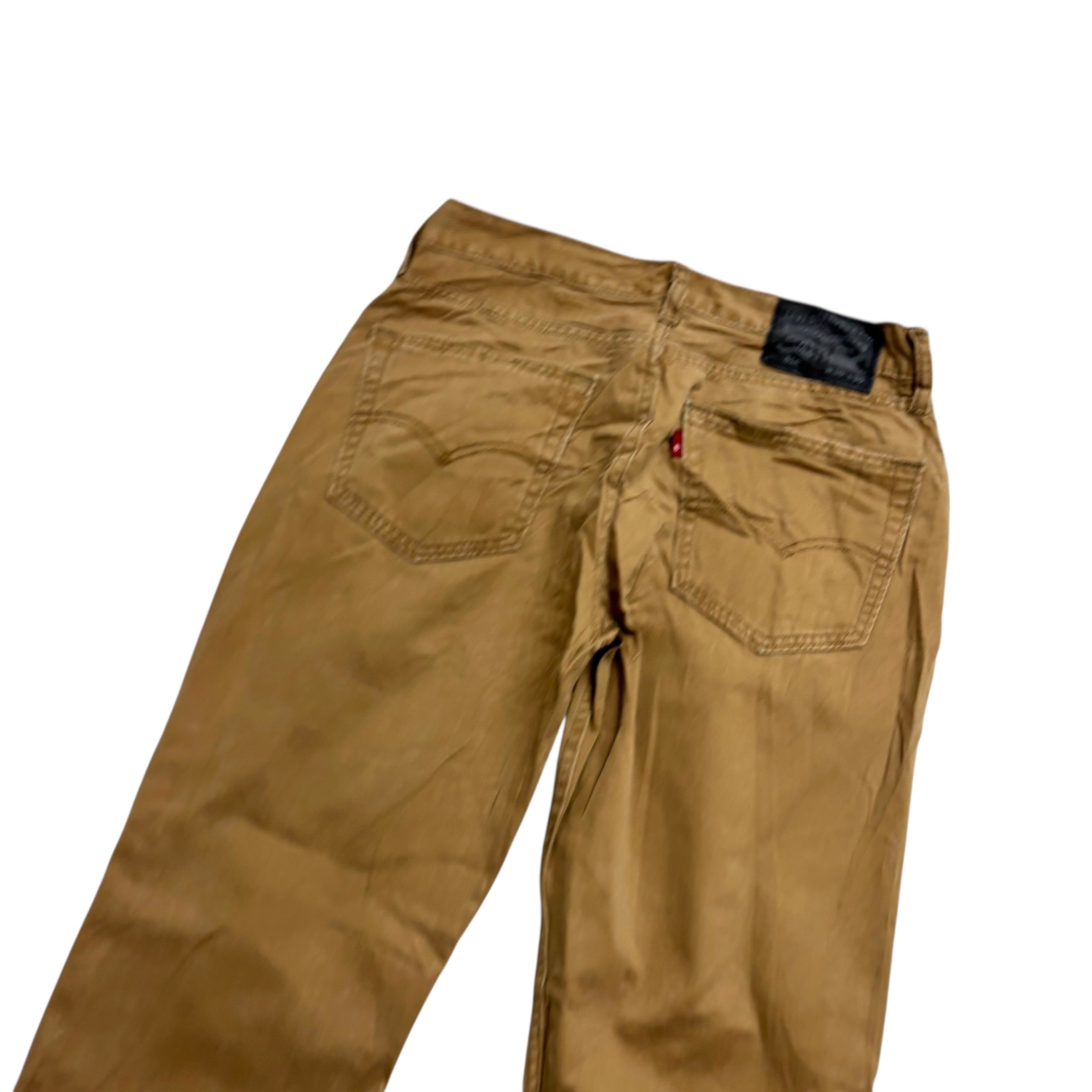 Levis 514 Trousers W30 L30 Mens Tan Regular Straight Fit Pants