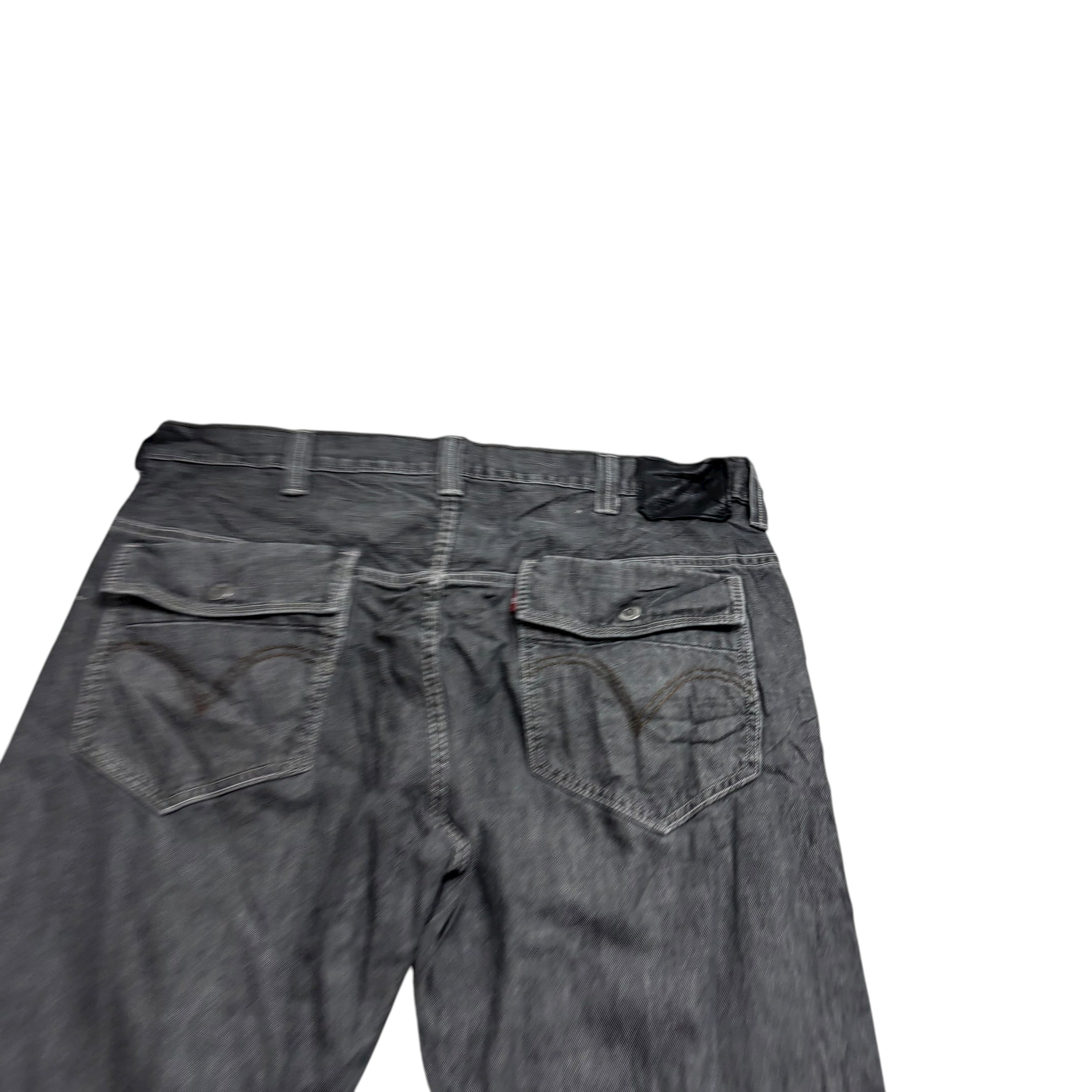 Levis 569 Jeans W38 L33 Mens Grey Baggy Relaxed Straight Fit Vintage Denim (F)