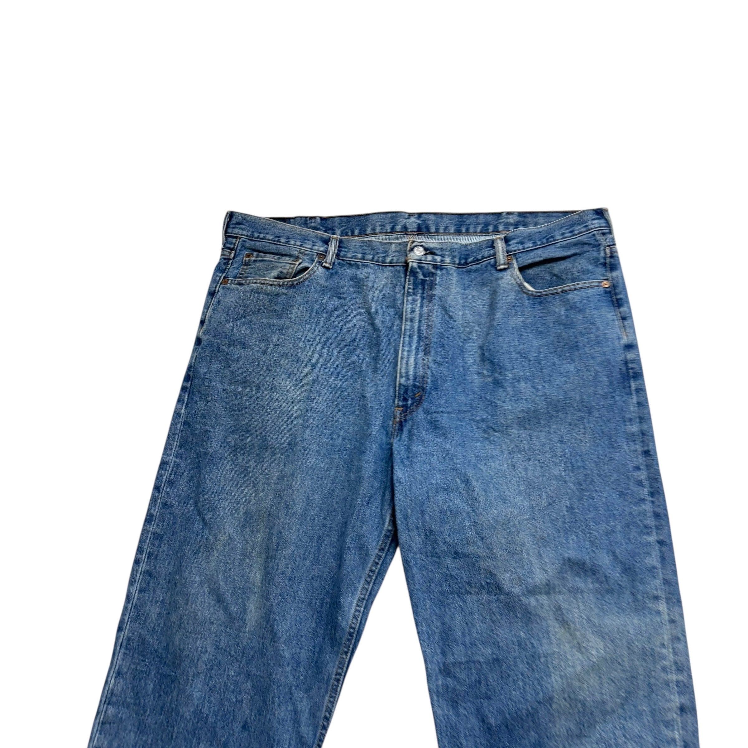 Levis 550 Jeans W46 L32 Mens Mid Blue Baggy Relaxed Straight Fit Denim (F)