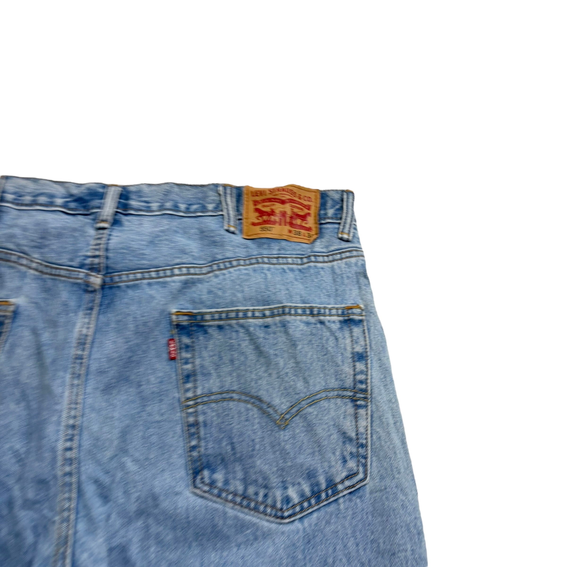 Levis 550 Jeans W38 L34 Mens Light Blue Baggy Relaxed Straight Fit Denim