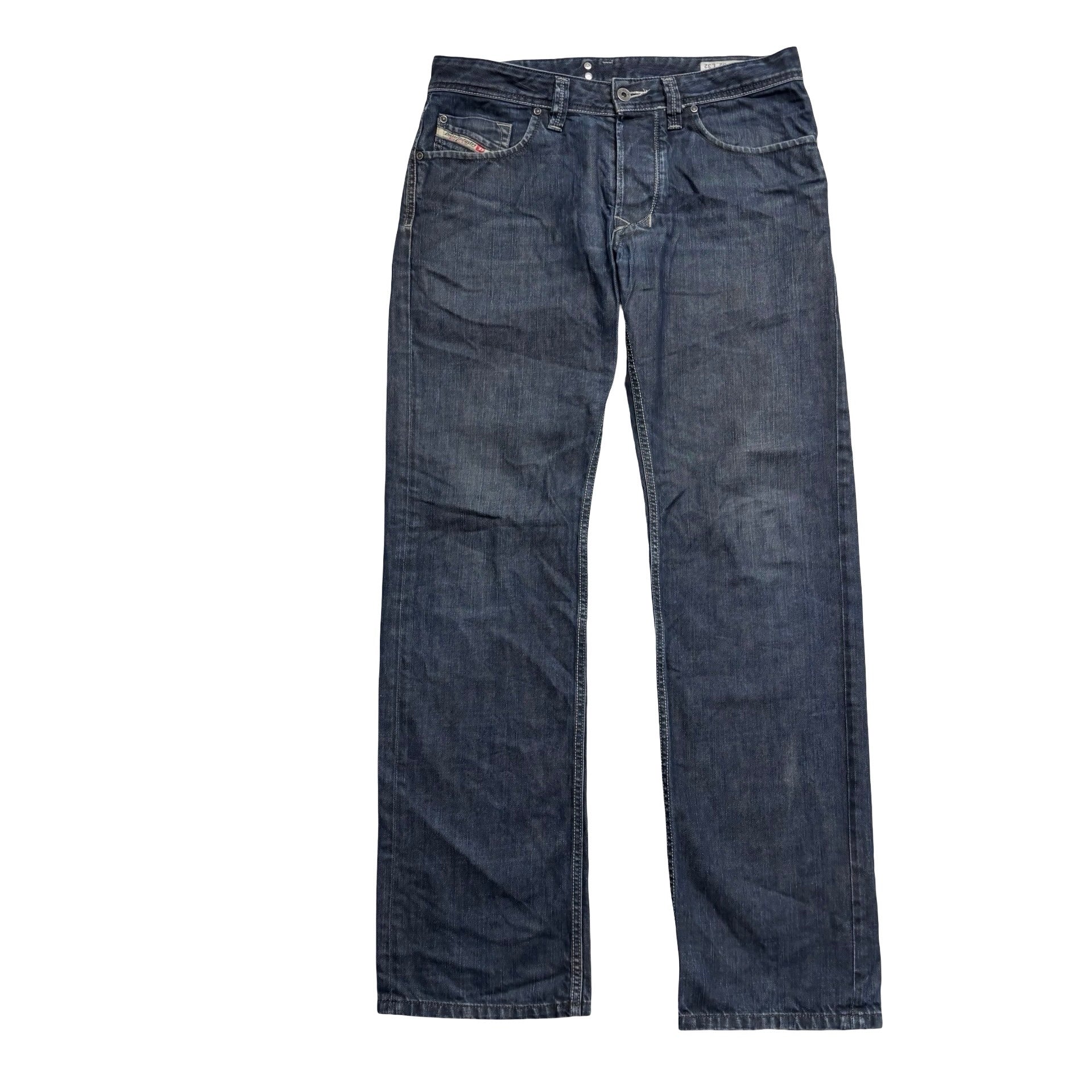 Diesel Larkee Jeans W32 L32 Mens Dark Blue Regular Straight Fit Denim