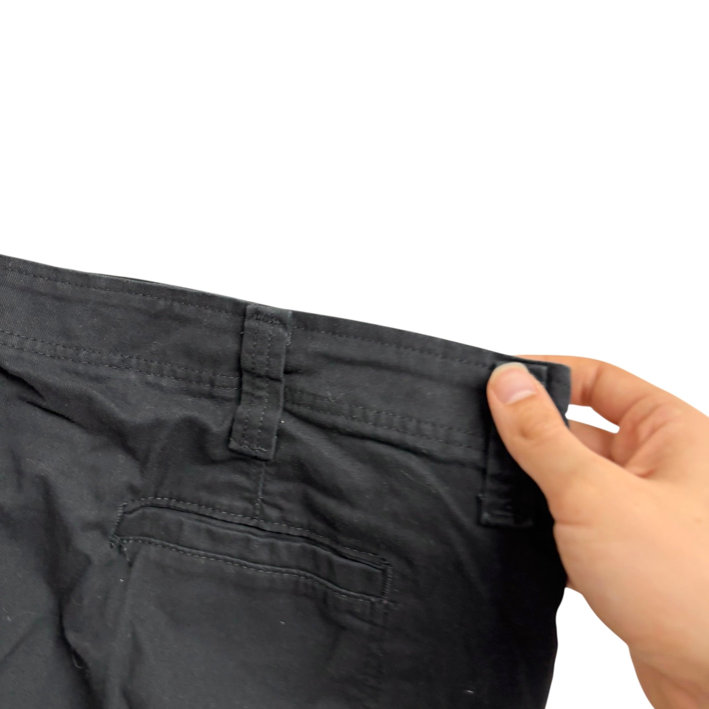 Wrangler Cargo Trousers W42 L32 Mens Black Relaxed Straight Fit Stretch Pant (E)