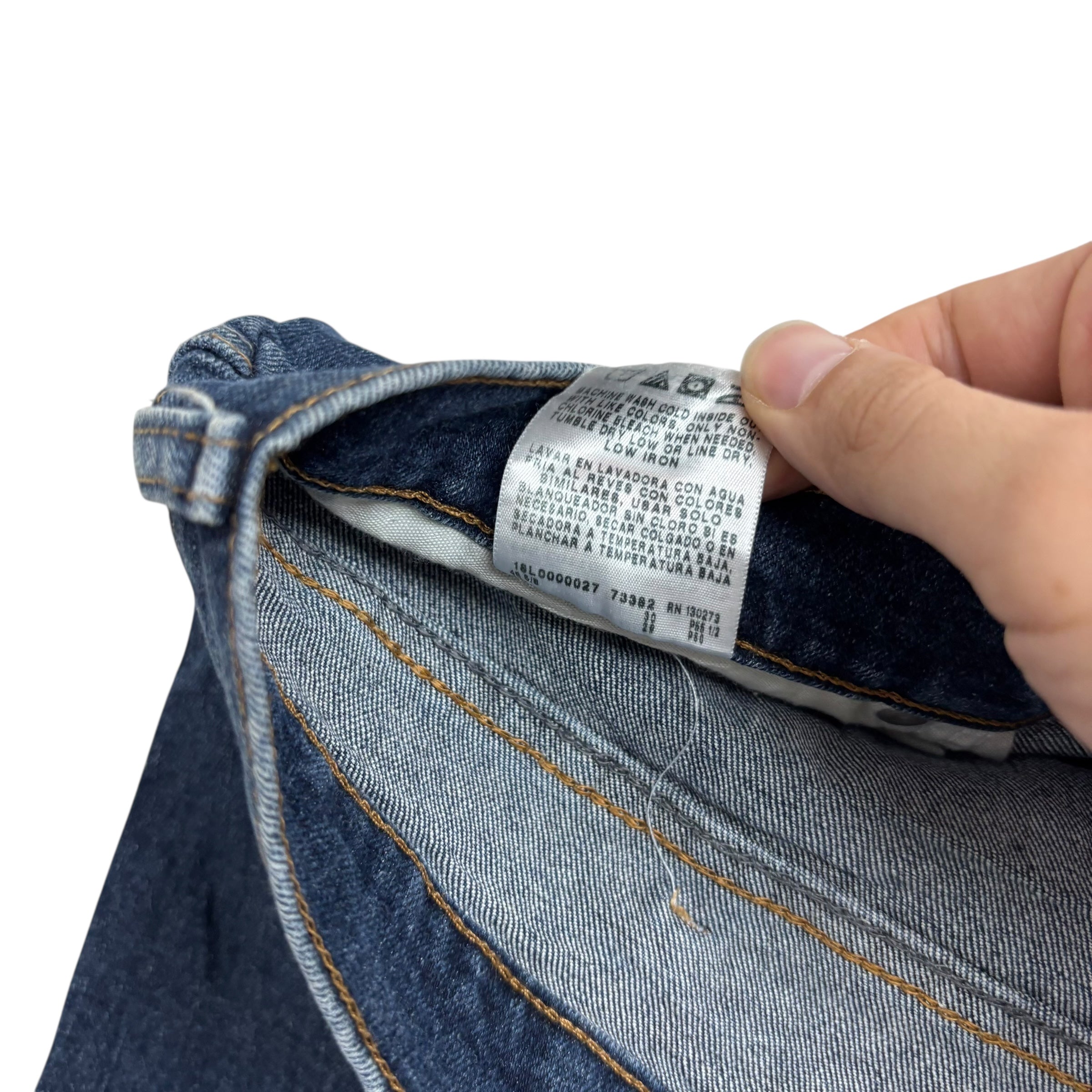 Wrangler Jeans W40 L29 Mens Dark Blue Relaxed Straight Fit Stretch Denim (E)