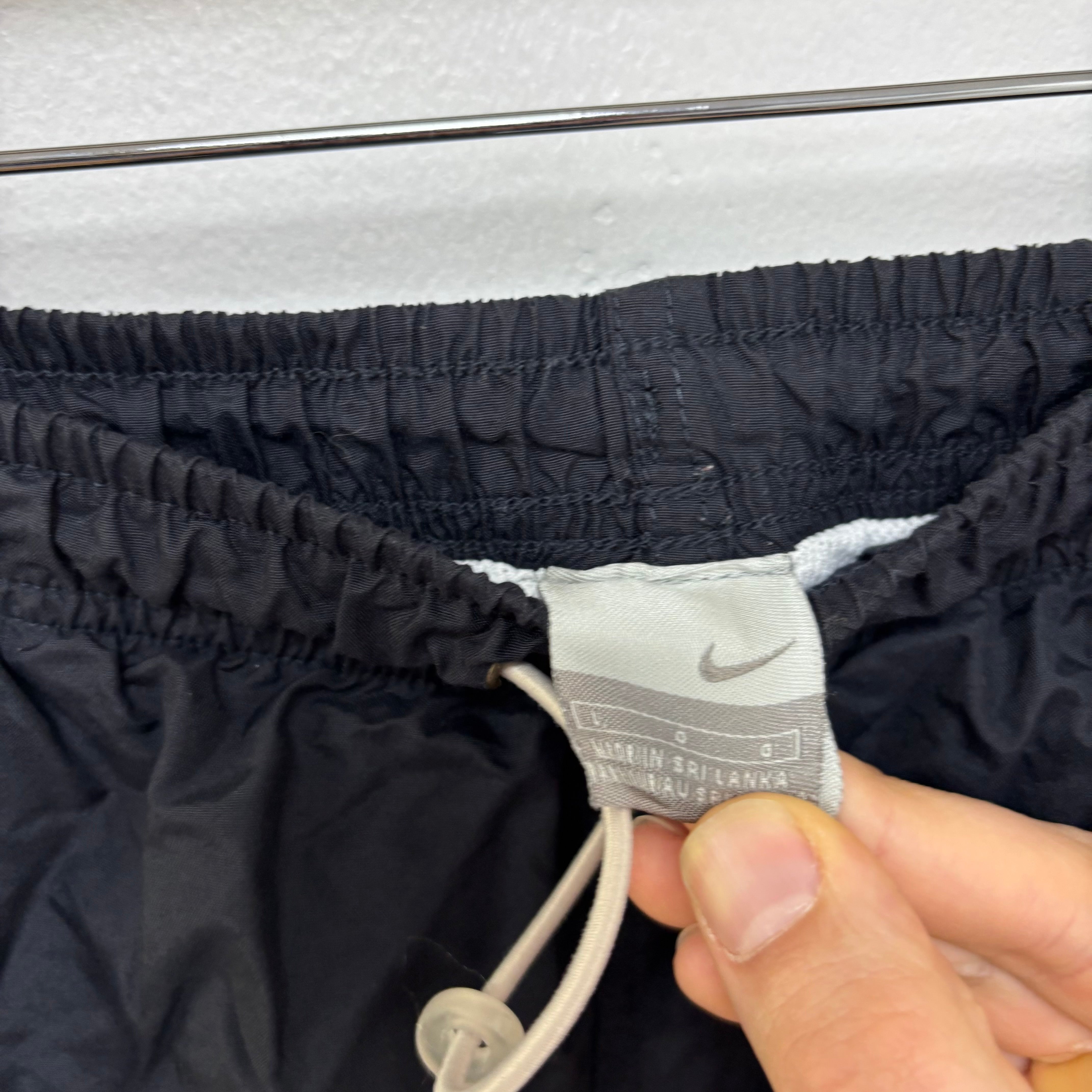 Nike Swimming Shorts Mens Large Black Vintage Surf Beach Swim (E)