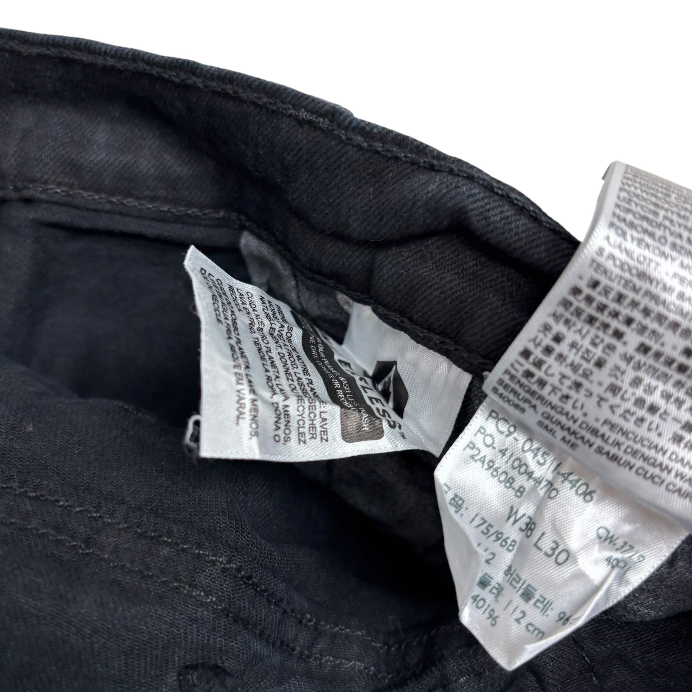 Levis 511 Jeans W38 L30 Mens Black Slim Fit Stretch Denim (E)