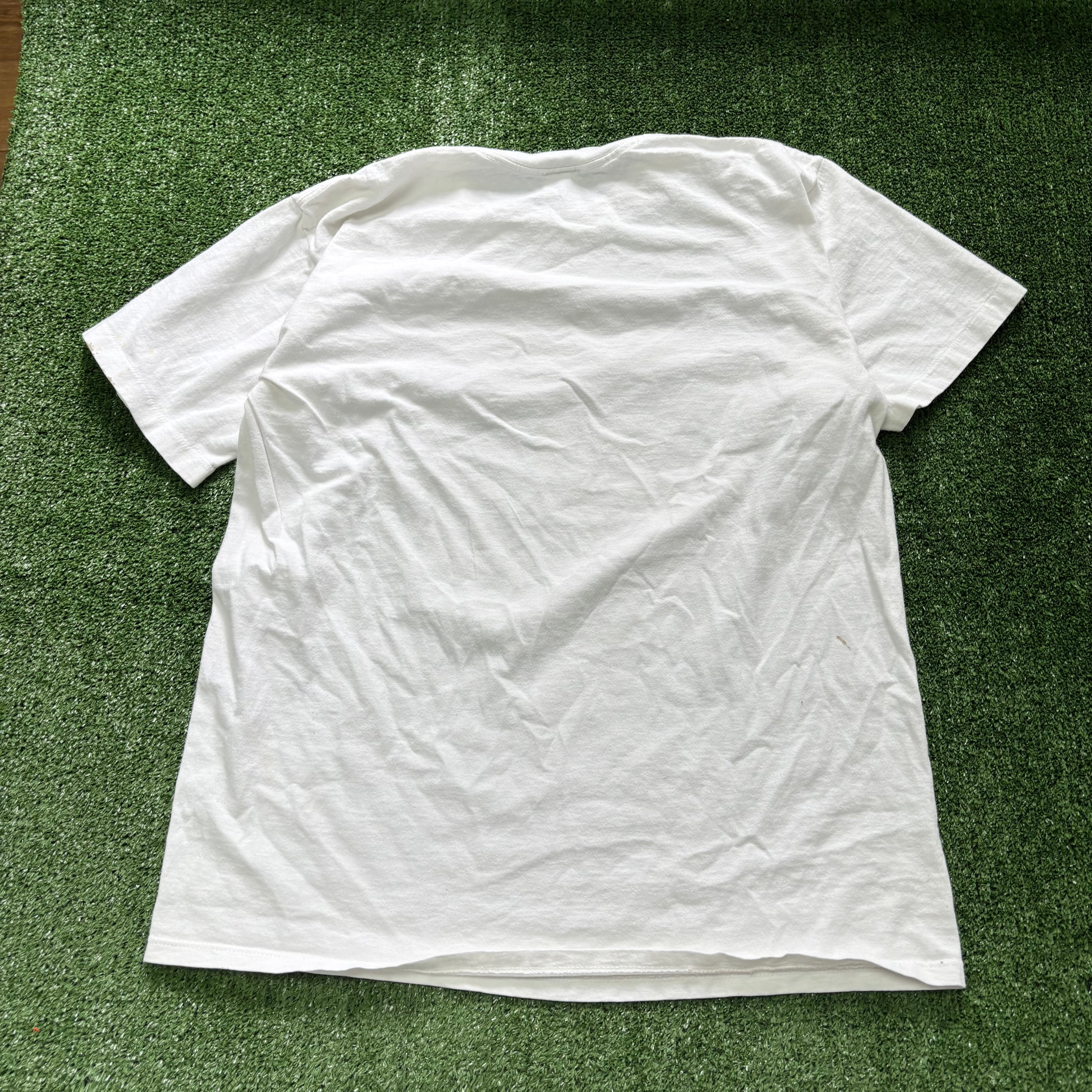 Vintage T Shirt Mens Large White Single Stitch Graphic Print 90s USA Dogs (F)