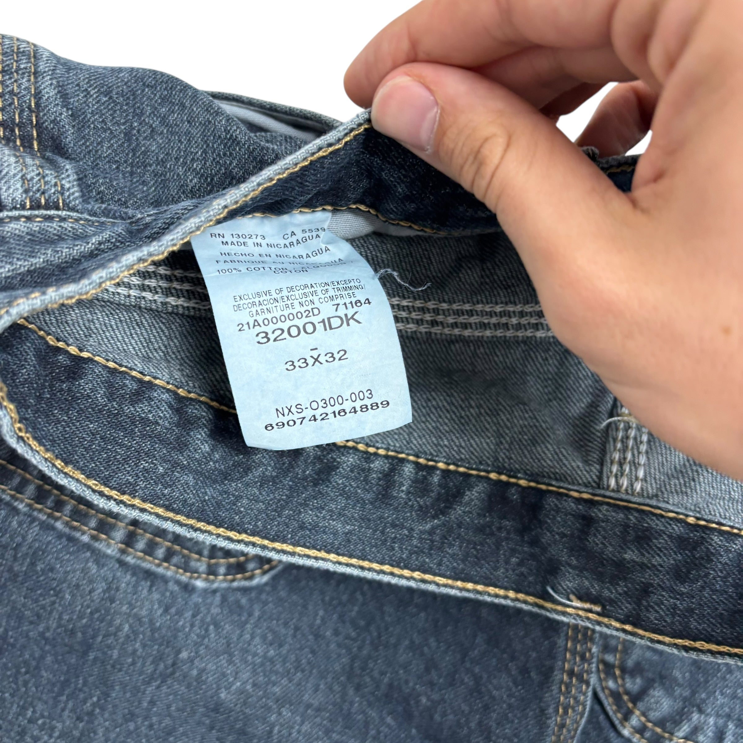 Wrangler Carpenter Jeans W32 L32 Mens Dark Blue Relaxed Straight Fit Vintage (E)