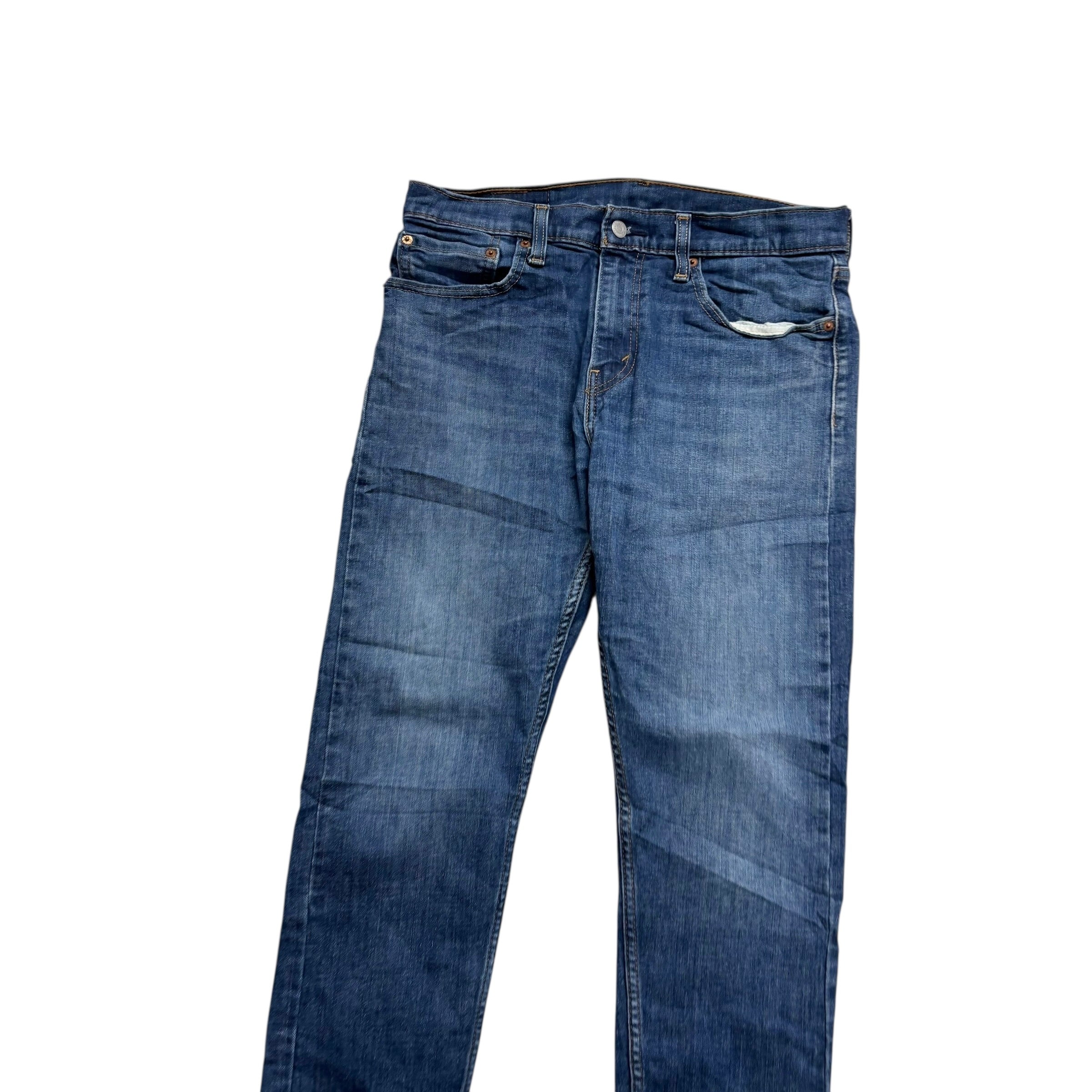 Levis 512 Jeans W32 L27 Mens Mid Blue Slim Tapered Fit Stretch Denim (E)