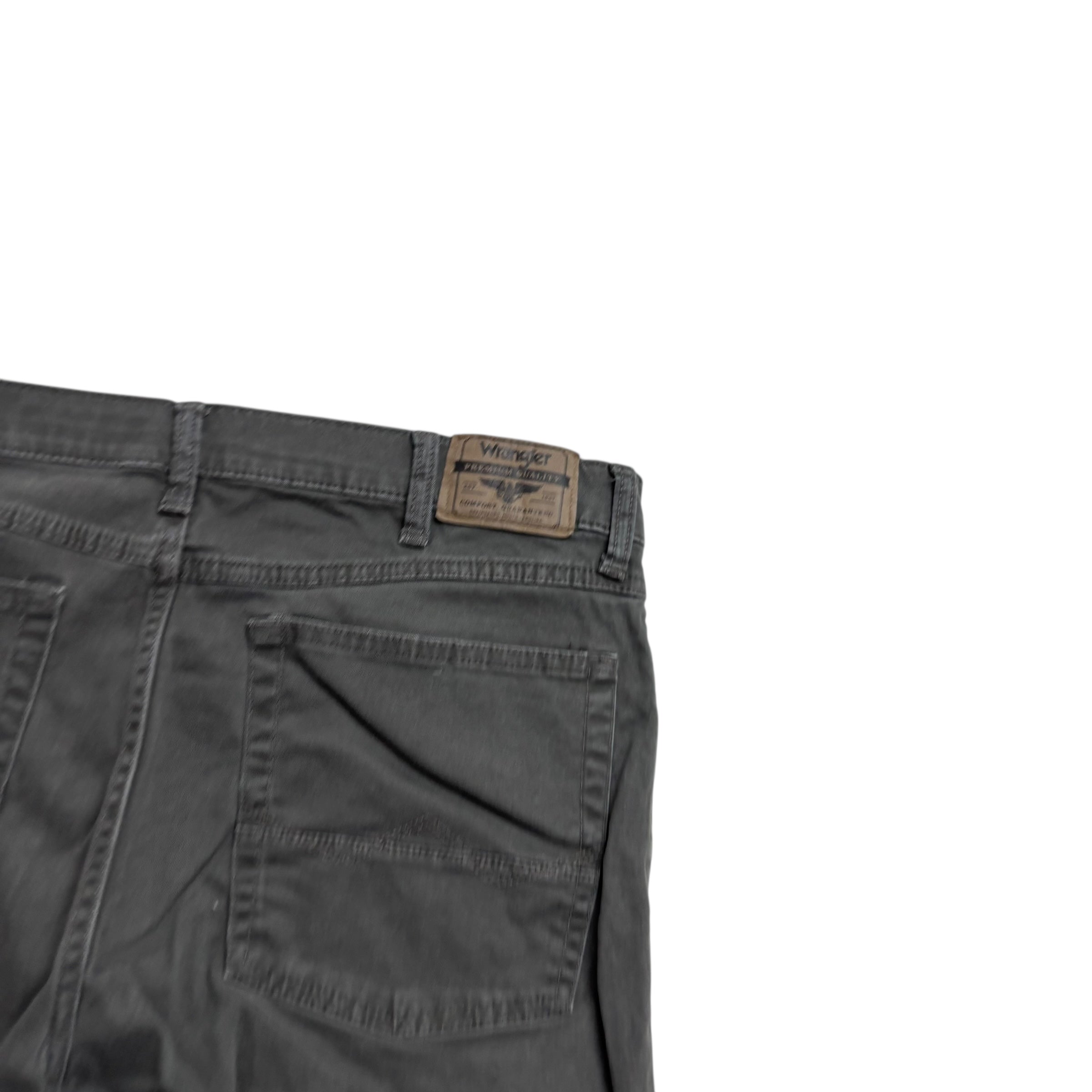 Wrangler Trousers W36 L32 Mens Grey Regular Straight Fit Stretch Pants