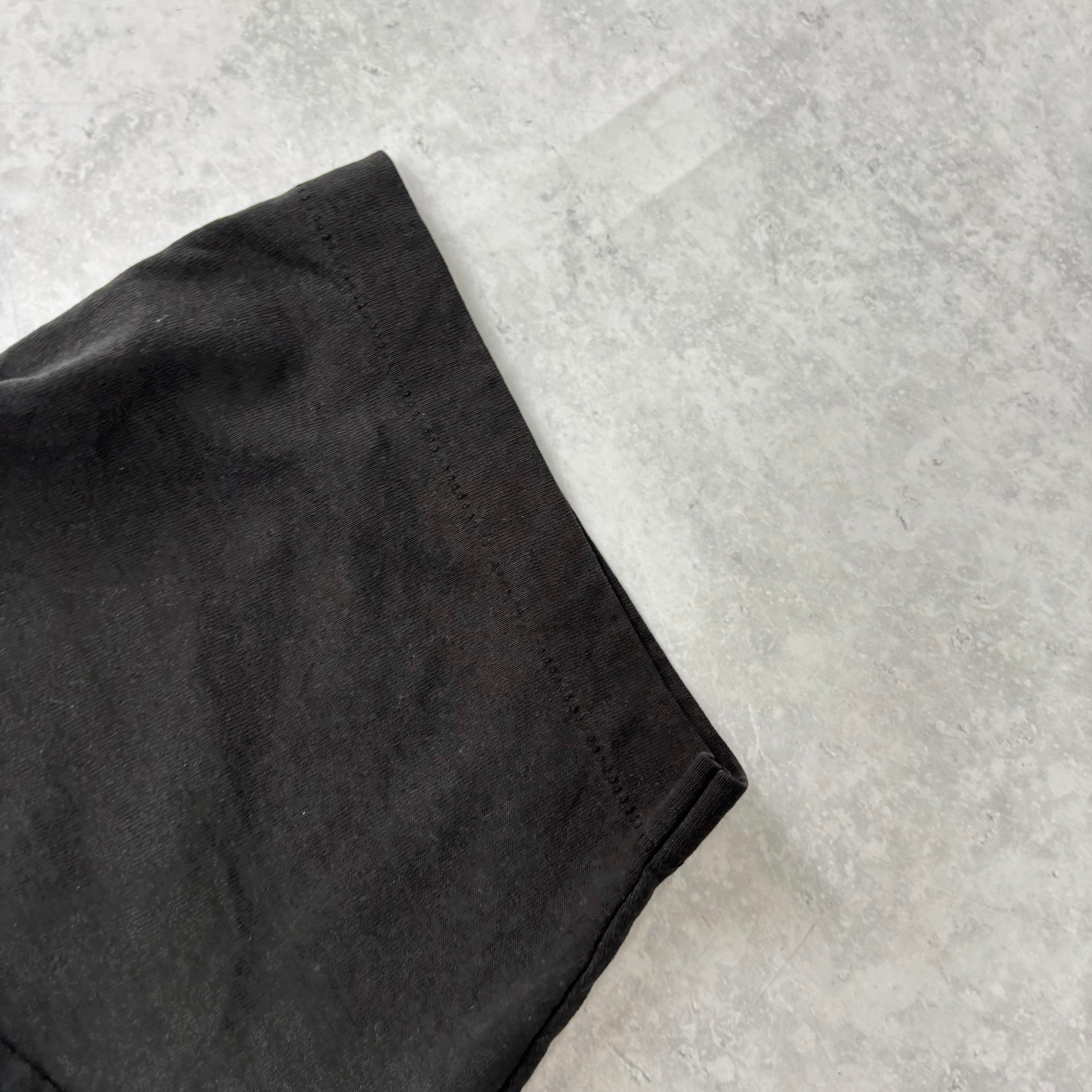 Vintage T Shirt Mens Large Black Single Stitch Graphic Print 90s USA Tourist