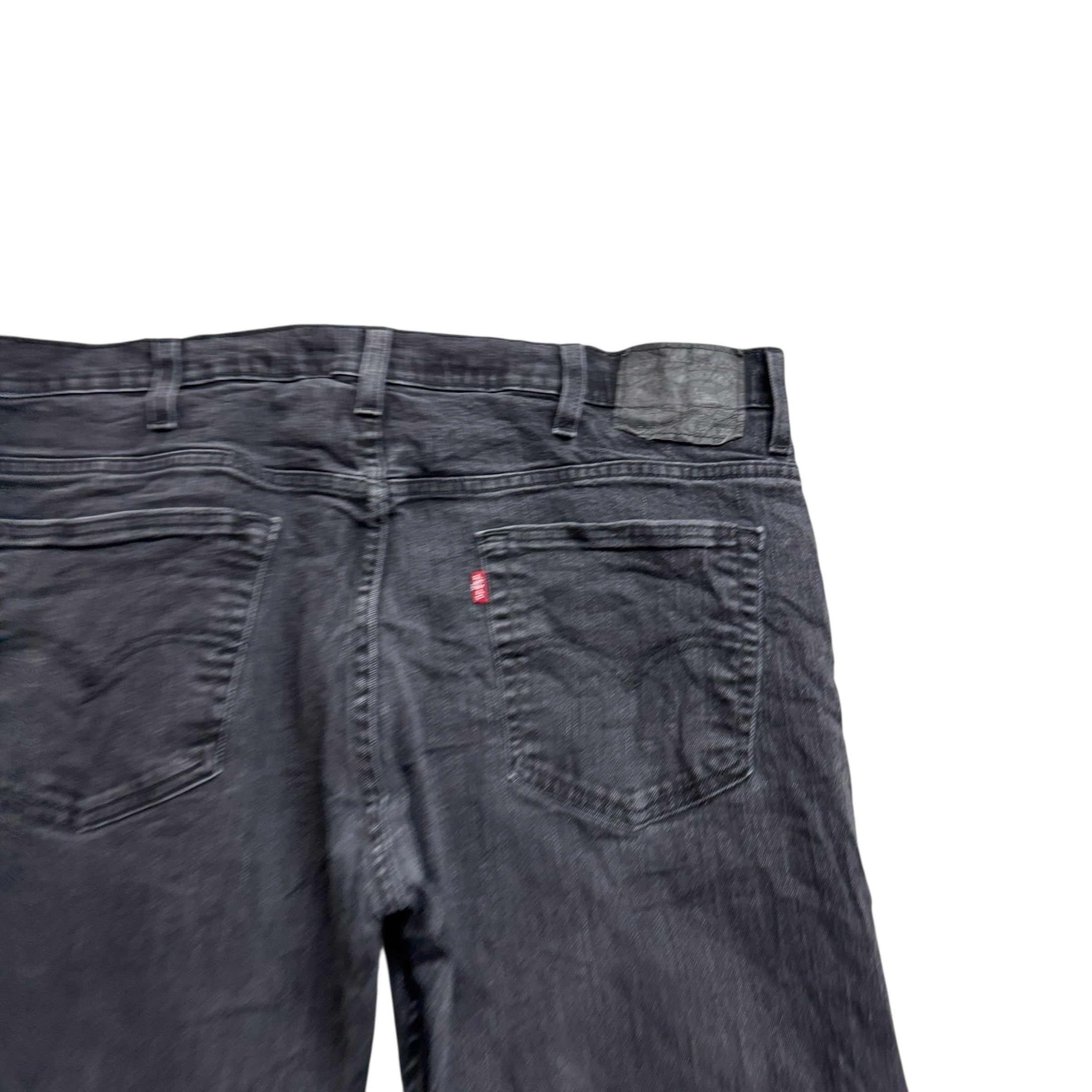 Levis 569 Jeans W38 L29 Mens Black Relaxed Straight Fit Stretch Denim (F)