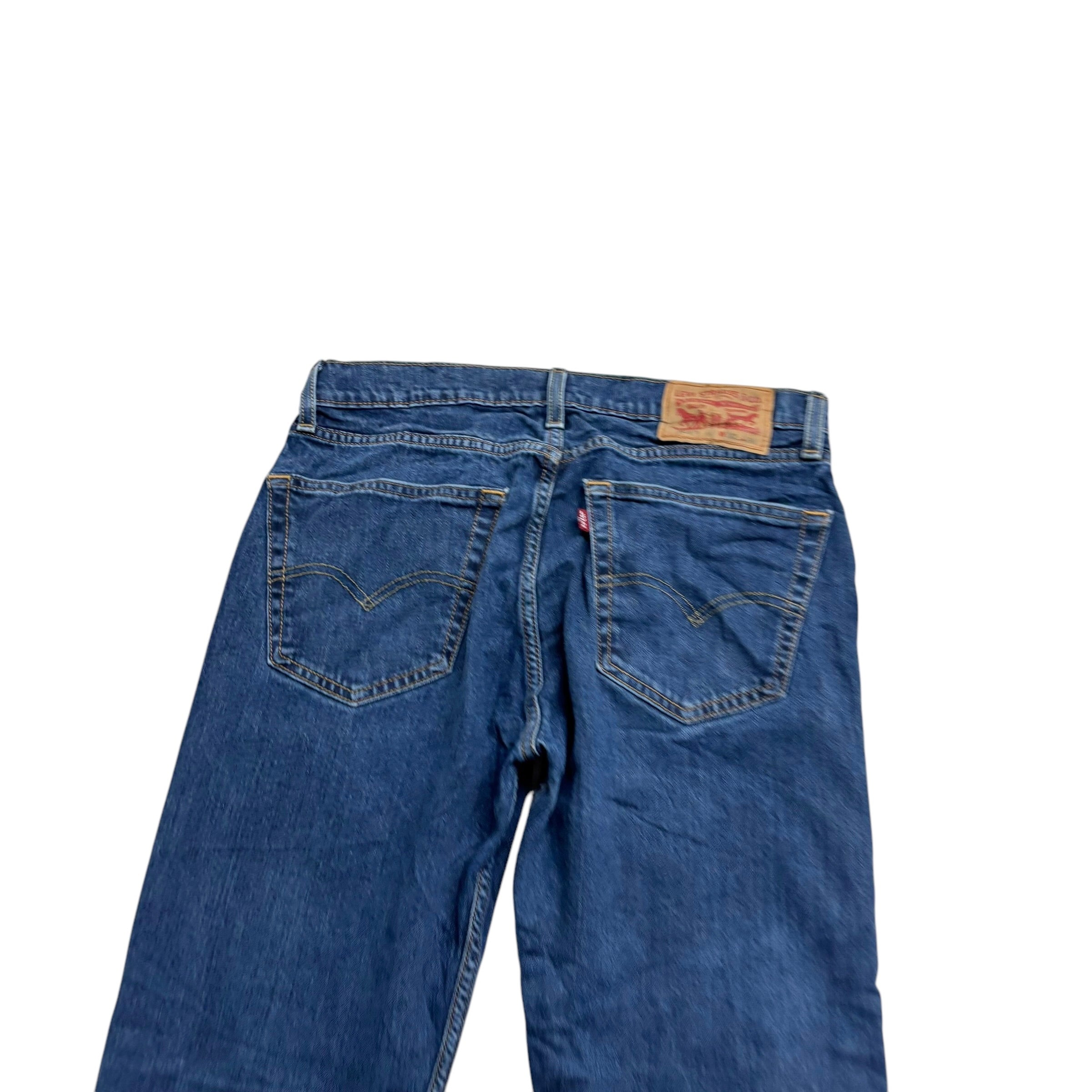 Levis 505 Jeans W31 L27 Mens Mid Blue Regular Straight Fit Stretch Denim (E)