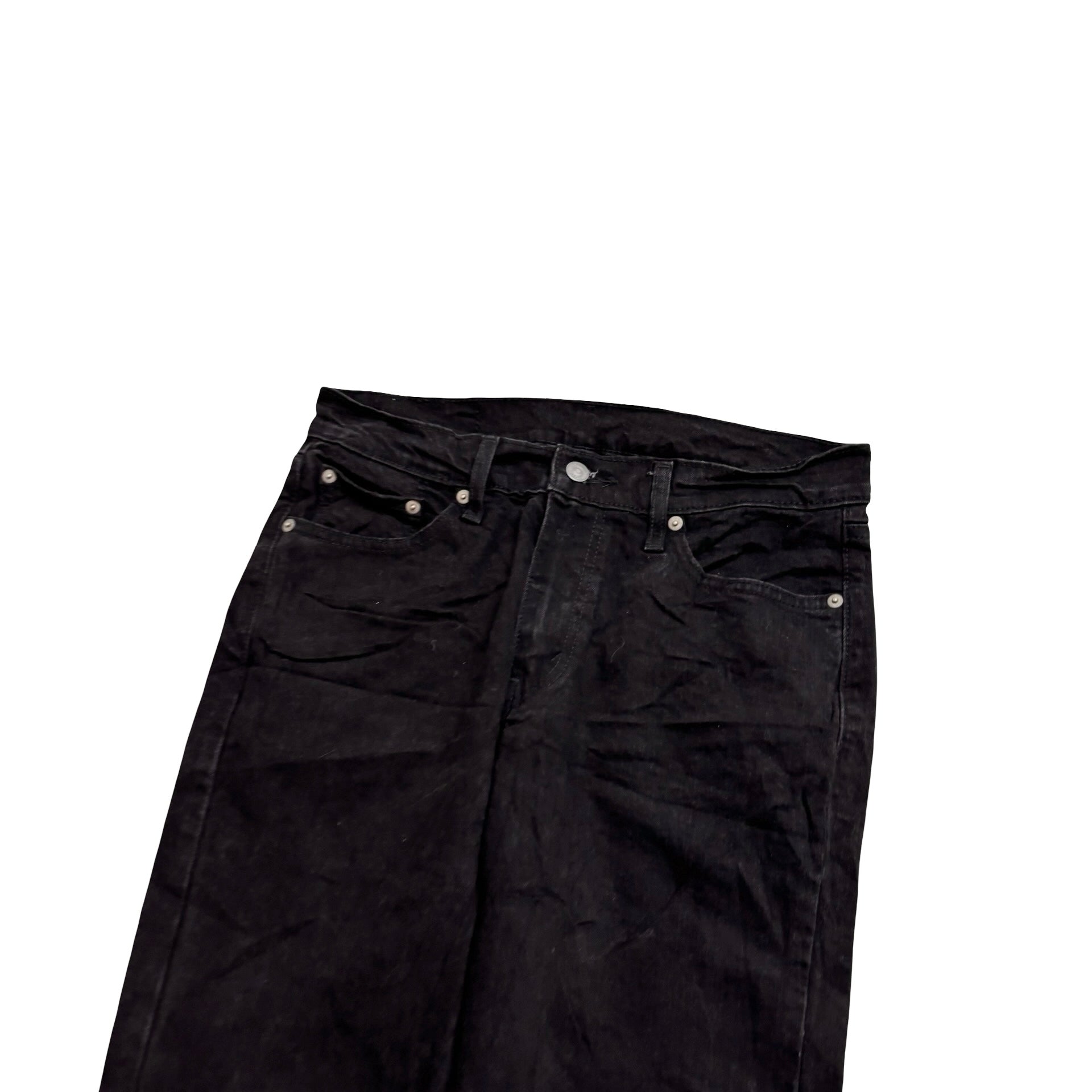 Levis 514 Jeans W30 L32 Mens Black Regular Straight Fit Stretch Denim (E)