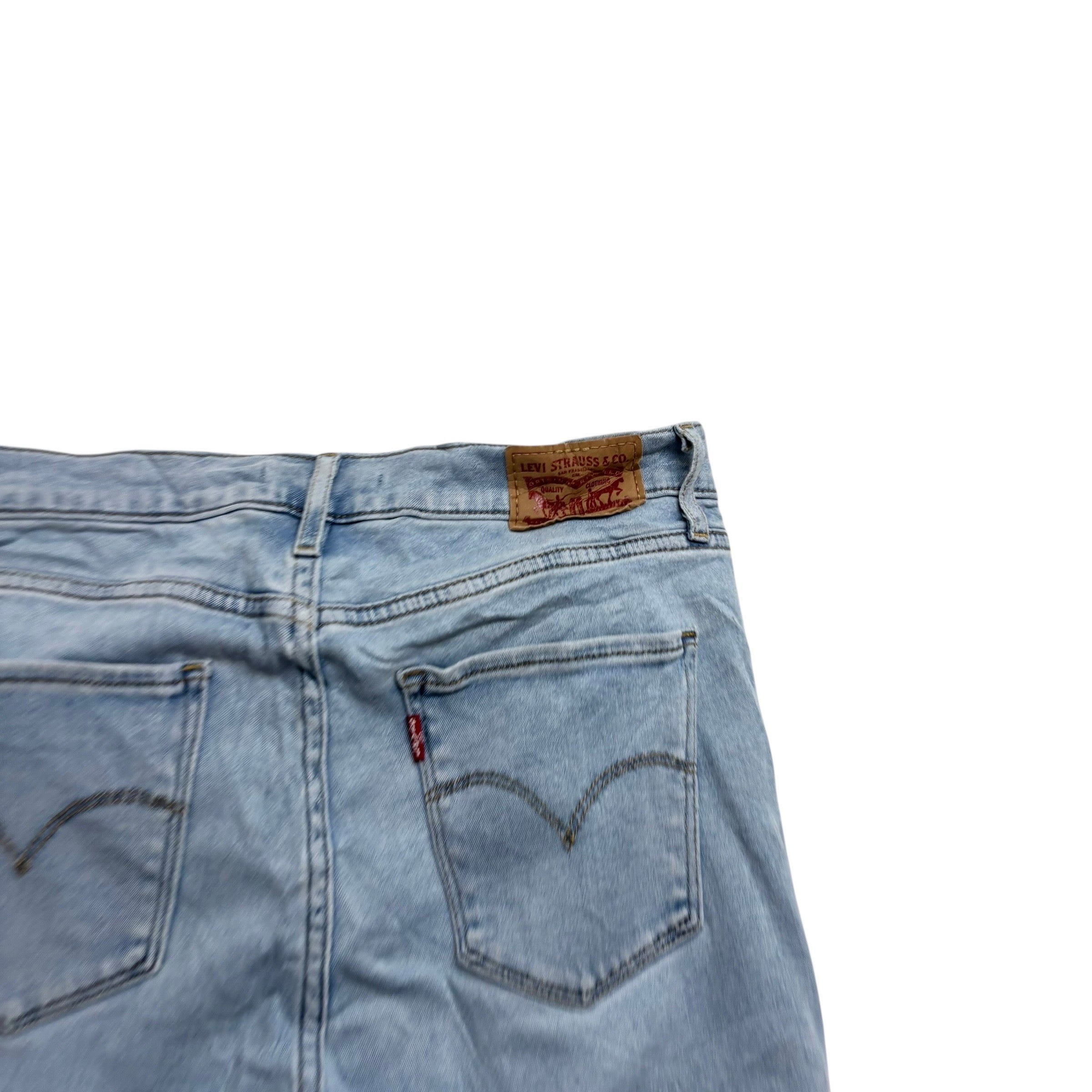 Levis 720 Jeans W29 L30 Womens High Rise Super Skinny Light Blue Stretch Denim (E)