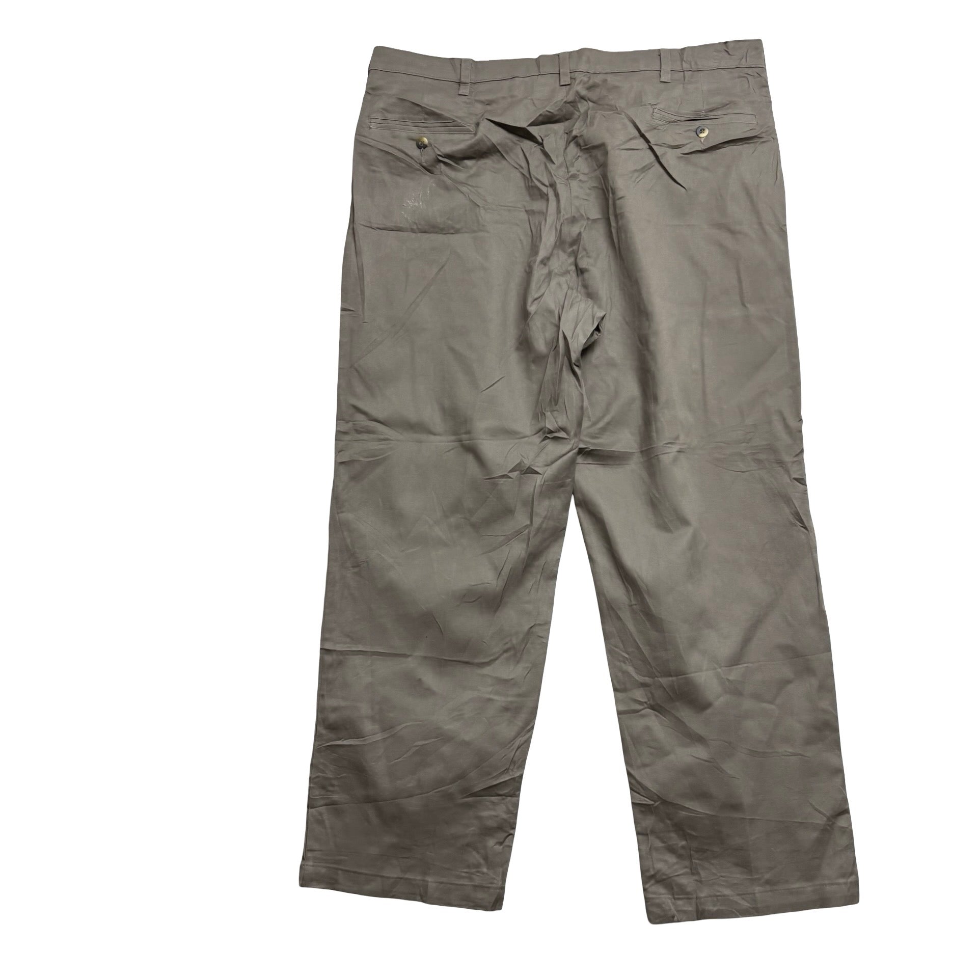 Wrangler Trousers W40 L29 Mens Brown Relaxed Straight Fit Stretch Pants
