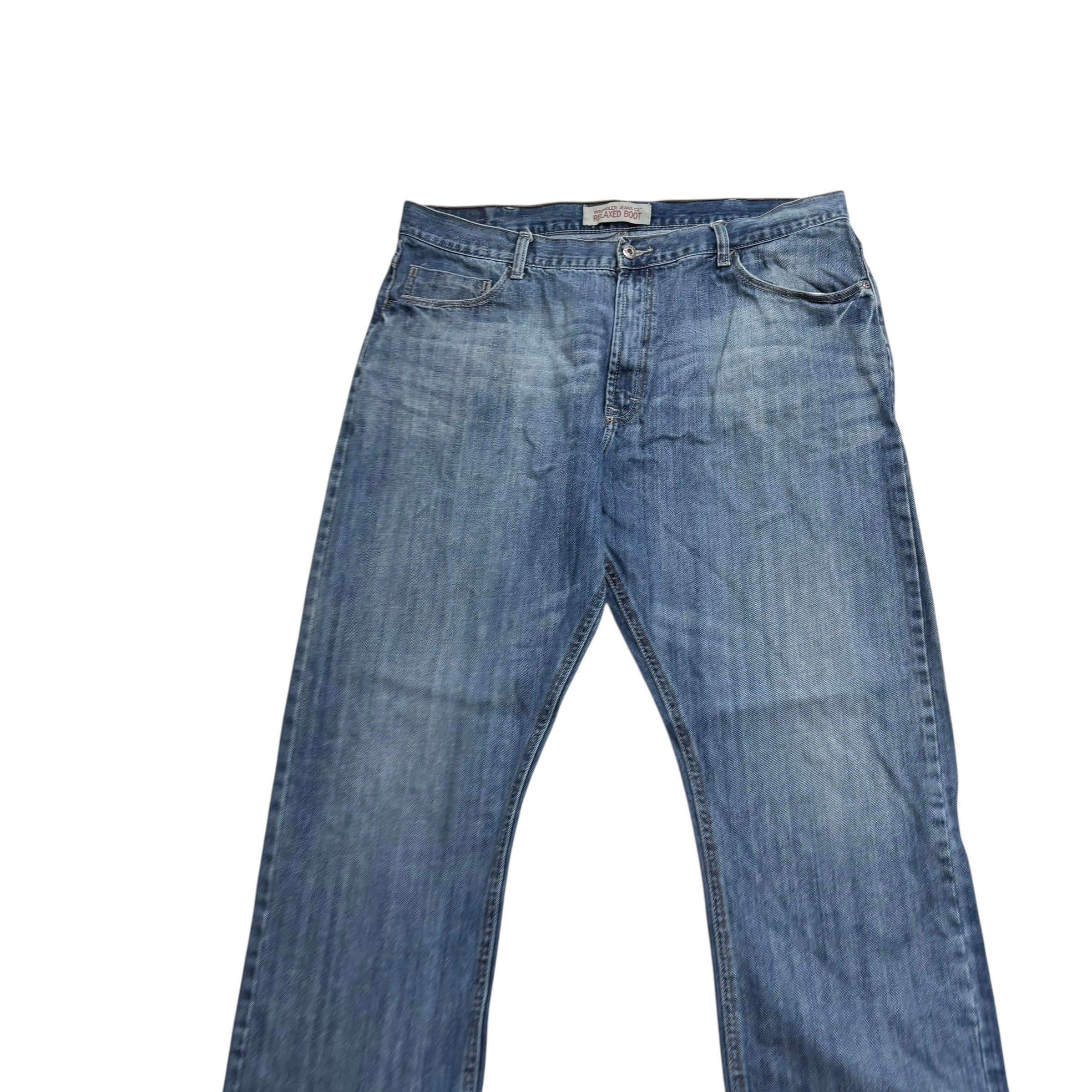 Wrangler Jeans W40 L32 Mens Mid Blue Relaxed Bootcut Fit Vintage Denim