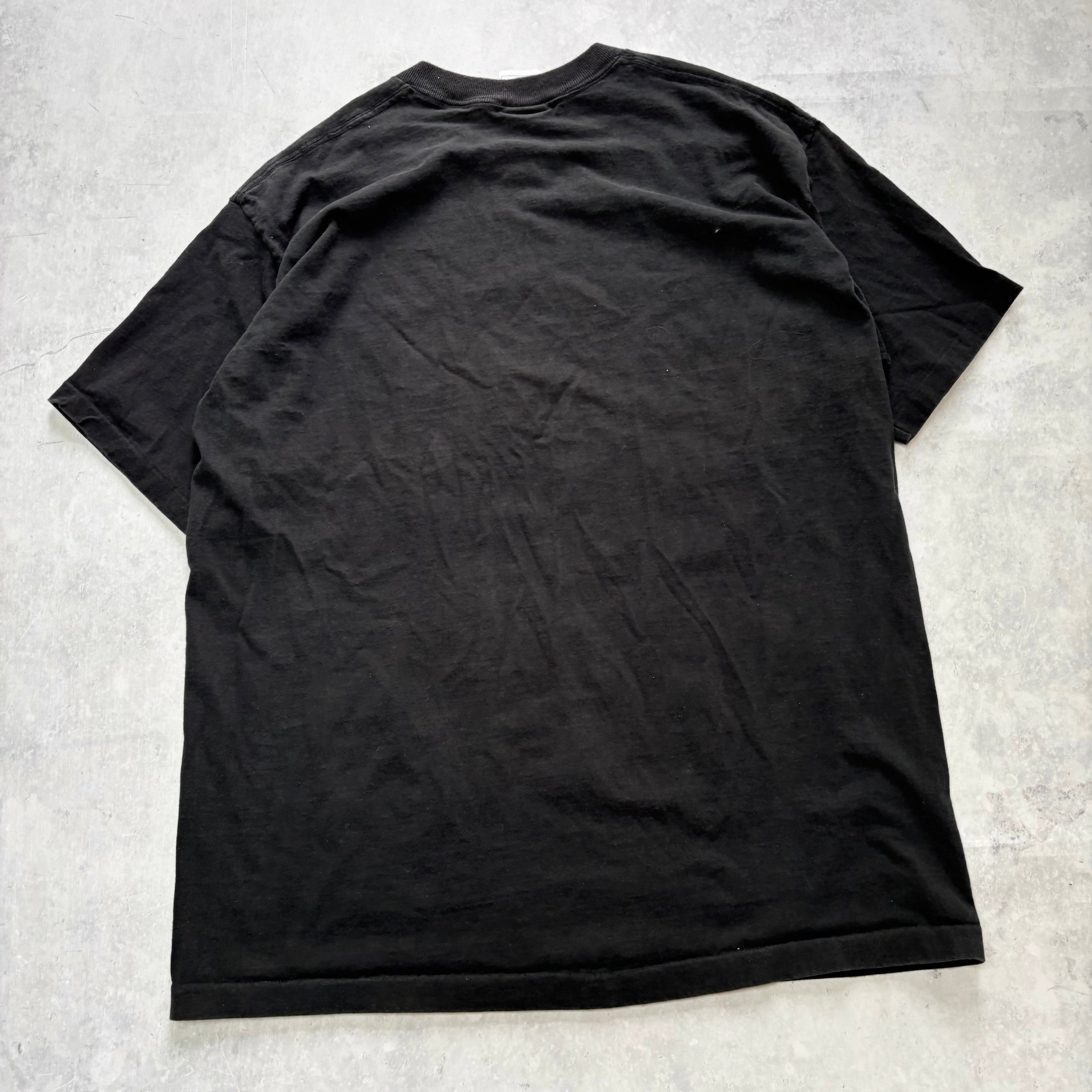 Vintage T Shirt Mens XL Black Single Stitch Graphic Print 90s Hockey (E)