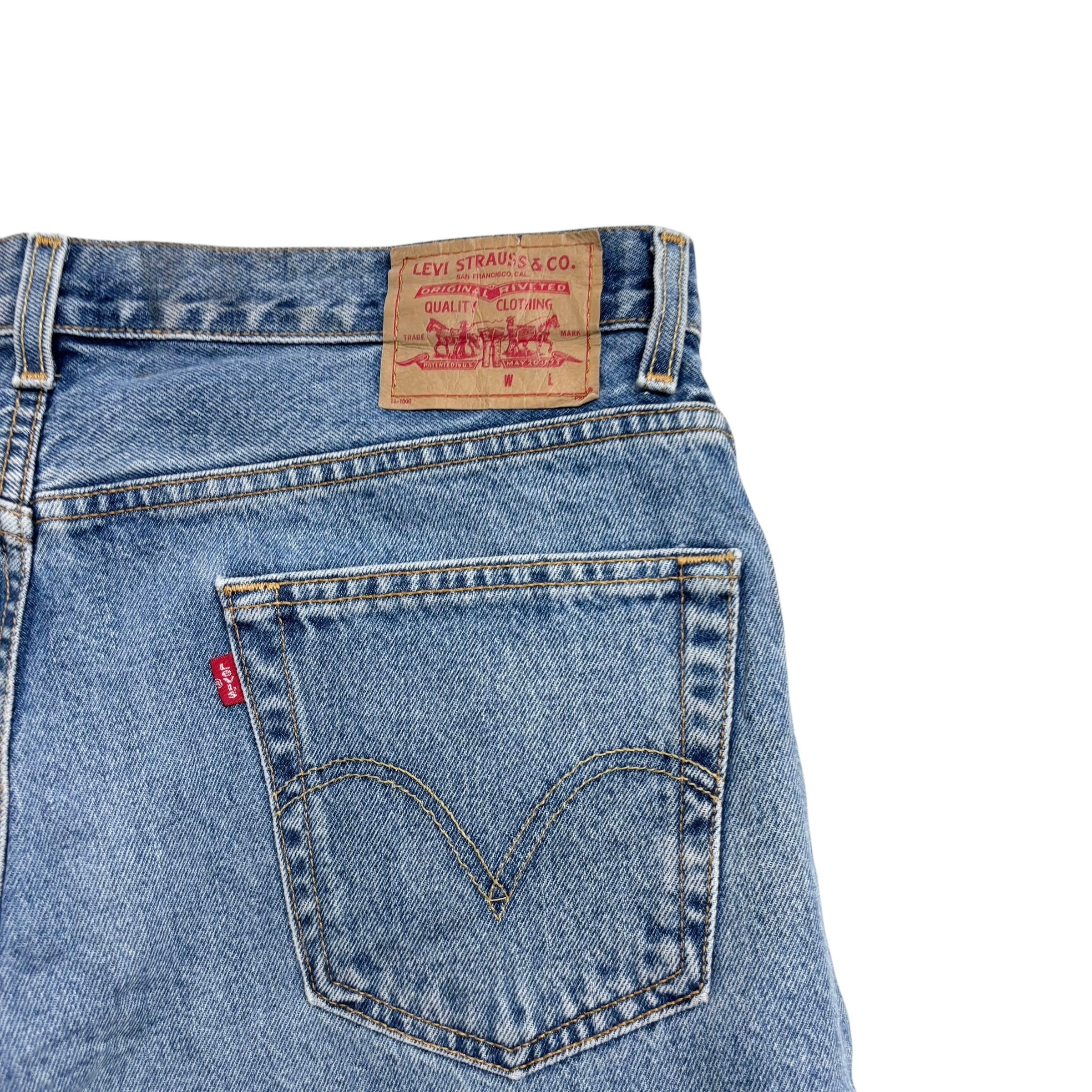 Levis Jeans W36 L30 Mens Mid Blue Baggy Relaxed Straight Fit Vintage Denim