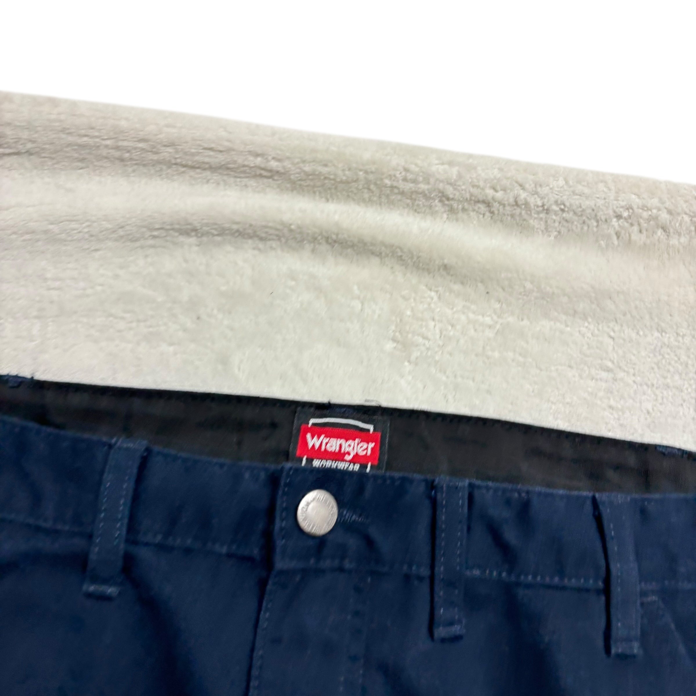 Wrangler Cargo Trousers W44 L32 Mens Navy Blue Relaxed Straight Fit Pants (E)