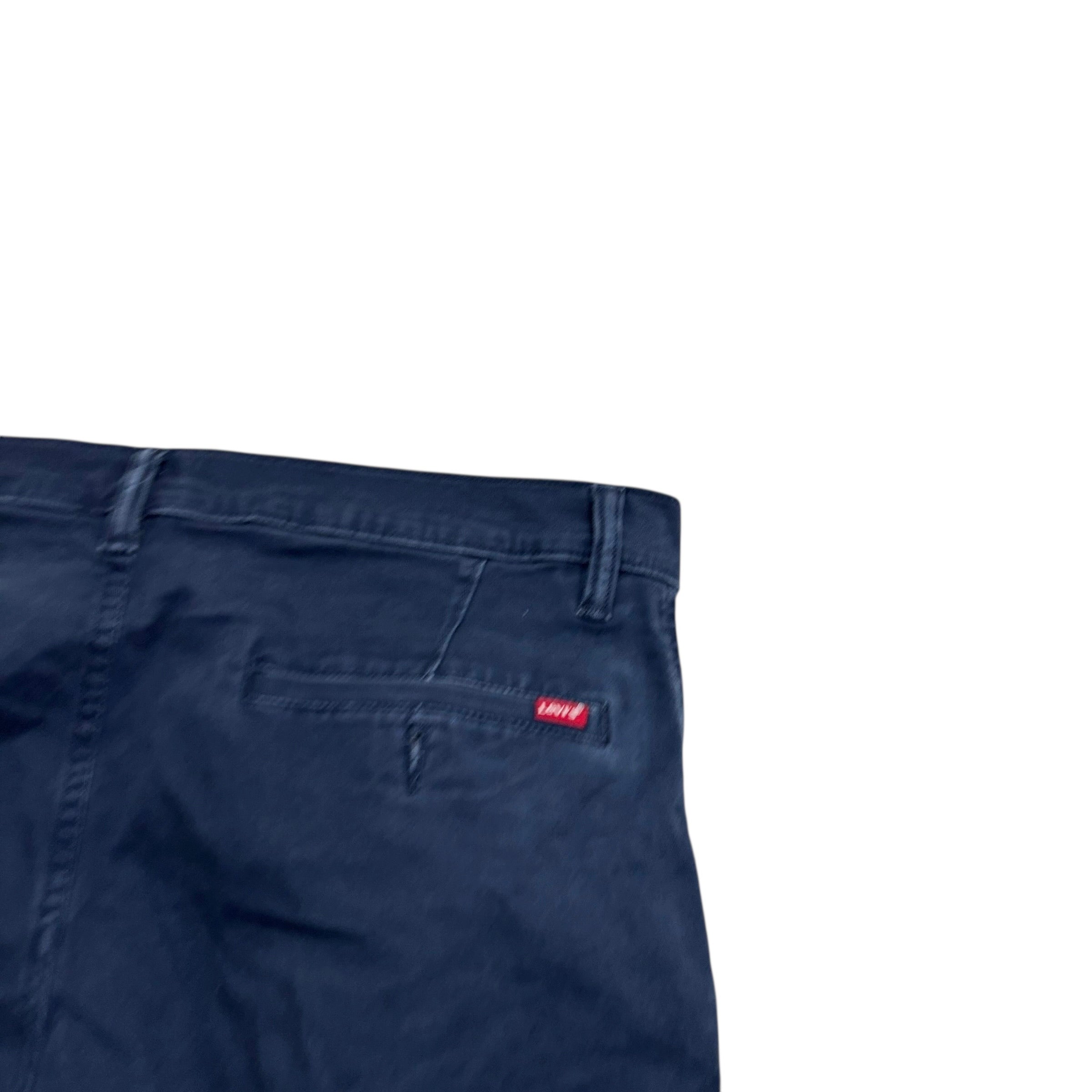 Levis XX Chino Trousers W34 L32 Mens Navy Blue Standard Tapered Fit Stretch (E)