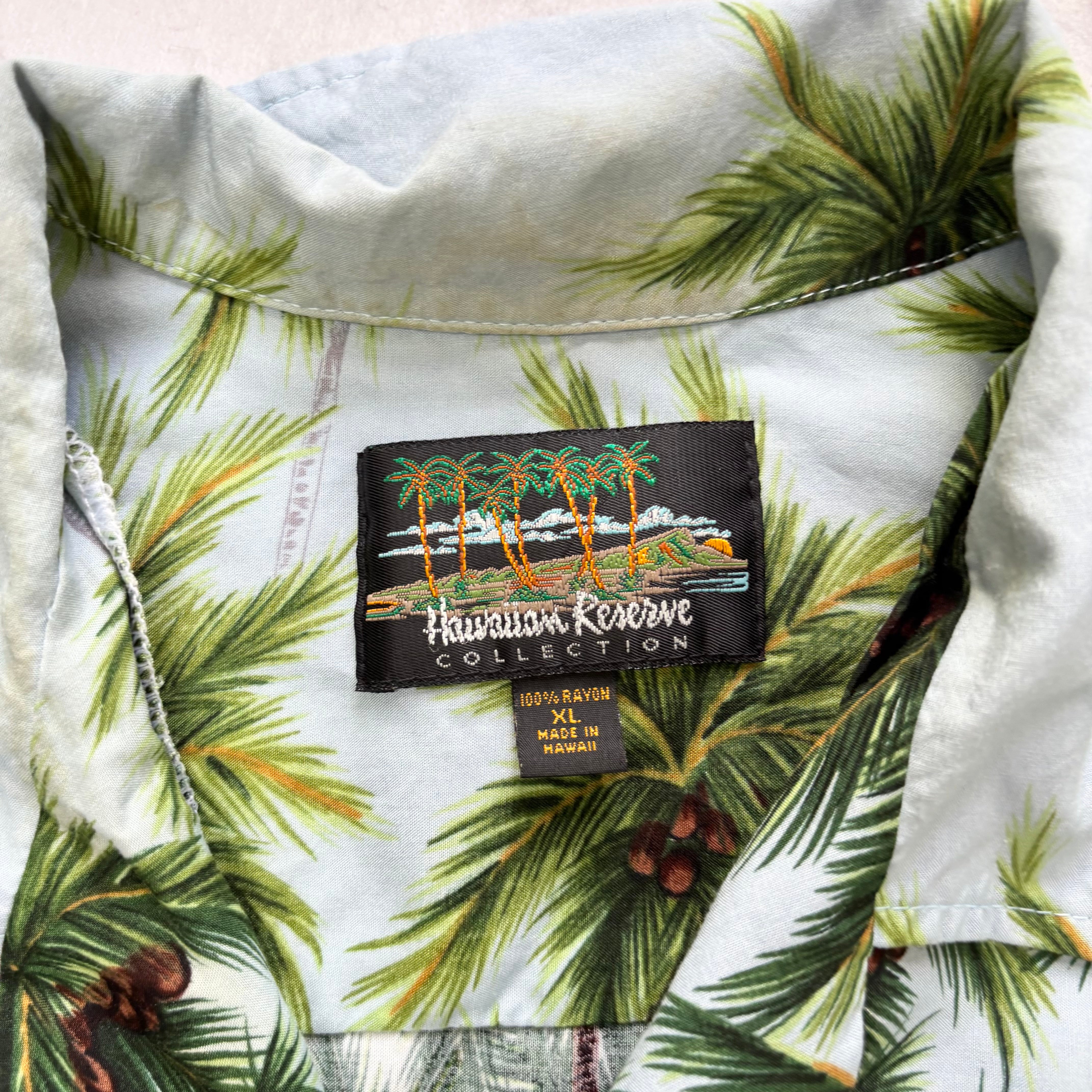 Vintage Hawaiian Shirt Mens XL Multicoloured Floral Aloha Short Sleeve Rayon (E)