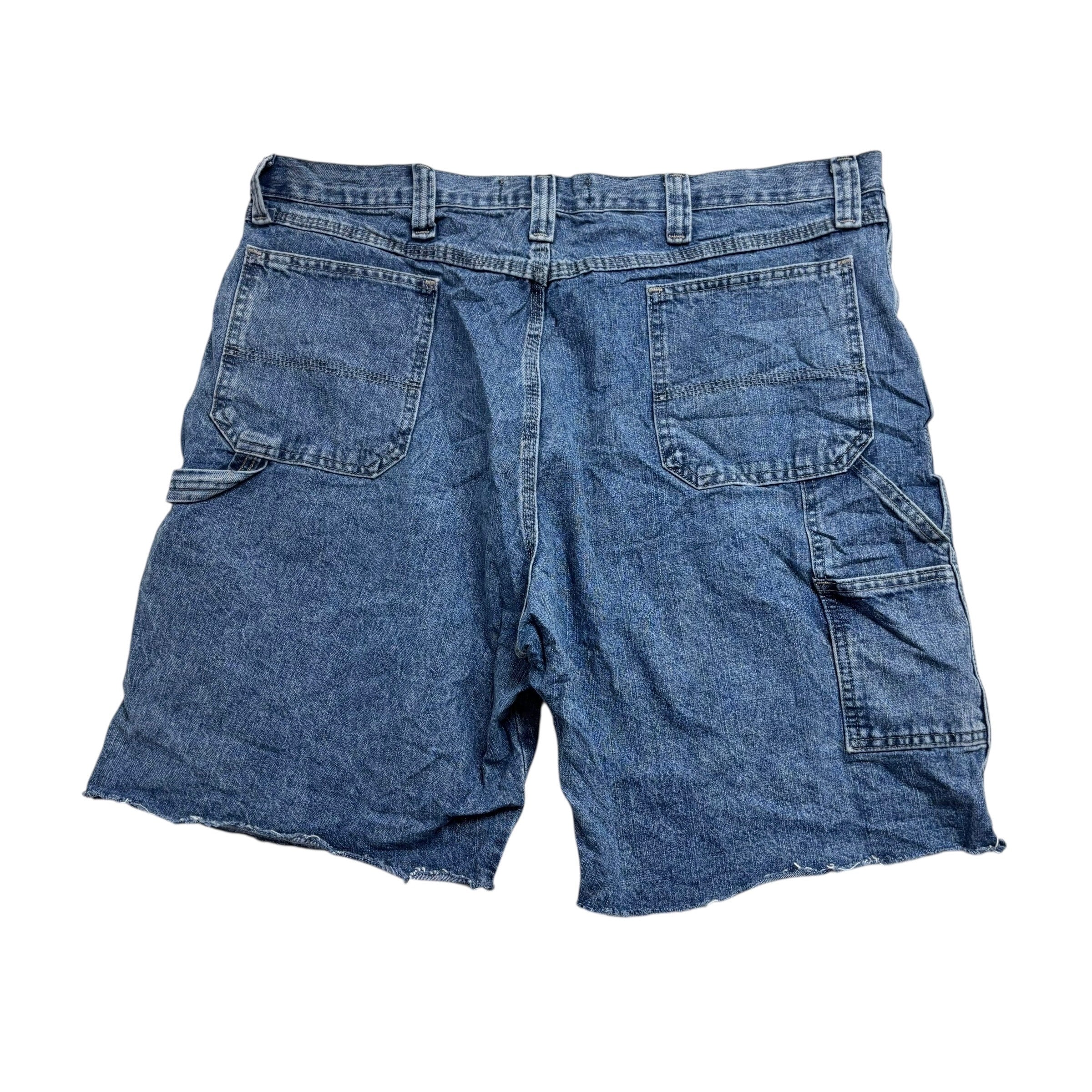 Wrangler Baggy Jorts W40 Mens Mid Blue Denim Shorts Relaxed Fit Carpenter (F)