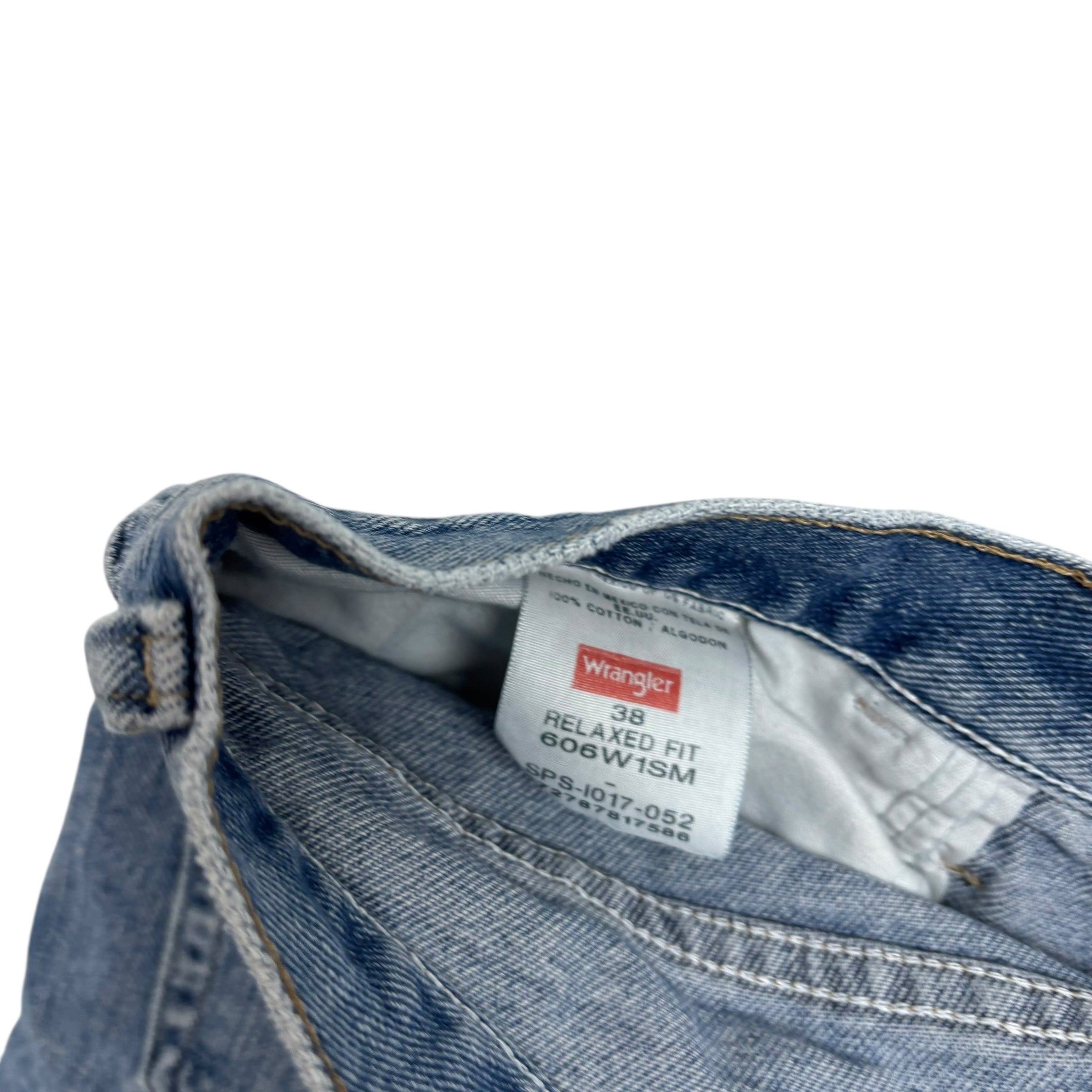 Wrangler Baggy Jorts W38 Mens Denim Shorts Mid Blue Relaxed Fit (E)