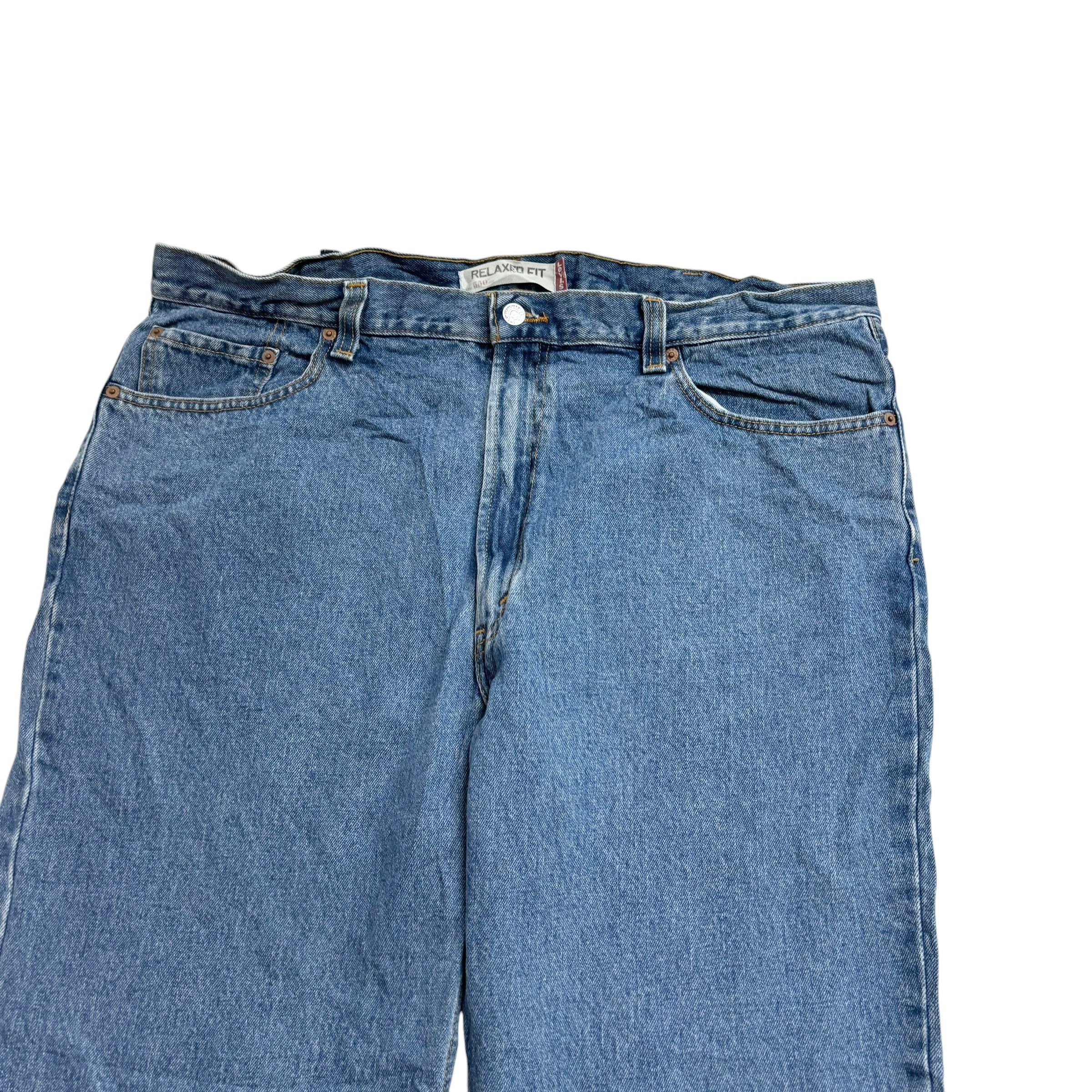 Levis 550 Jeans W42 L30 Mens Mid Blue Baggy Relaxed Straight Fit Vintage Denim