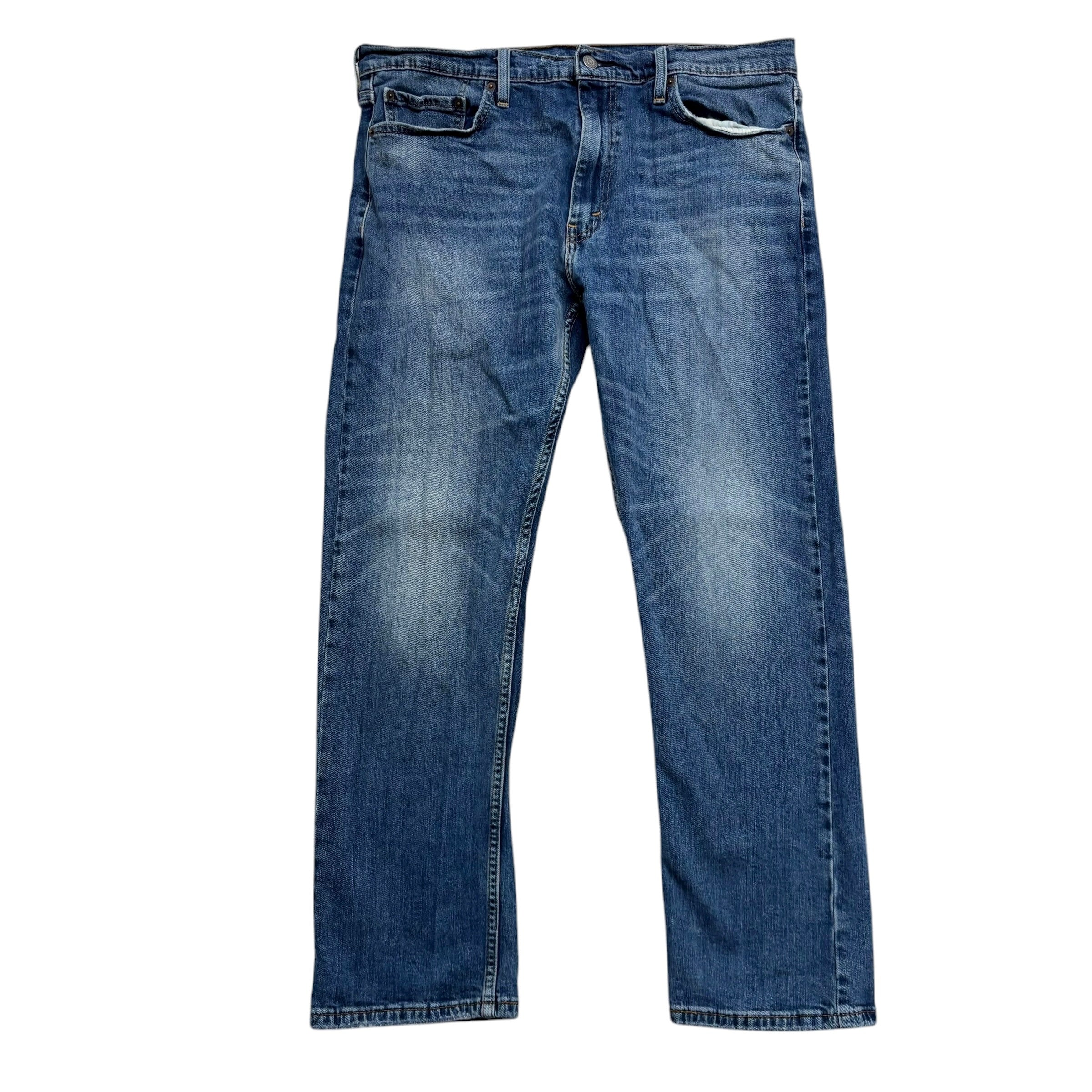 Levis 513 Jeans W36 L29 Mens Mid Blue Slim Straight Fit Stretch Denim (F)